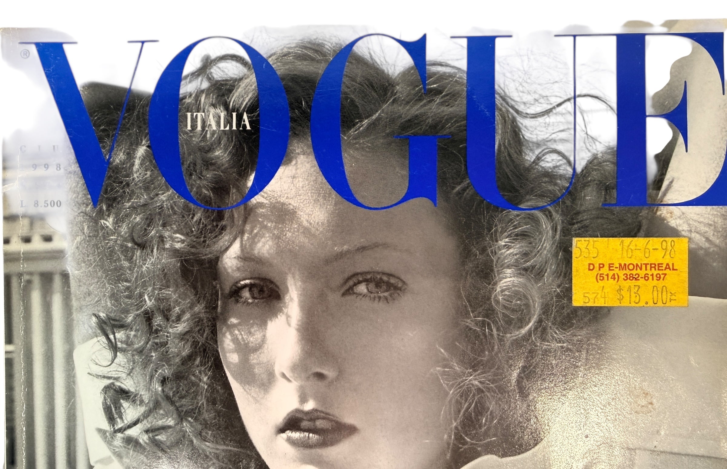 Vogue Italia June 1998 Summer Style issue with Meisel, Roversi and key 90s editorials. Collectible archive fashion magazine in VG condition. Italy. Stylish and rare.