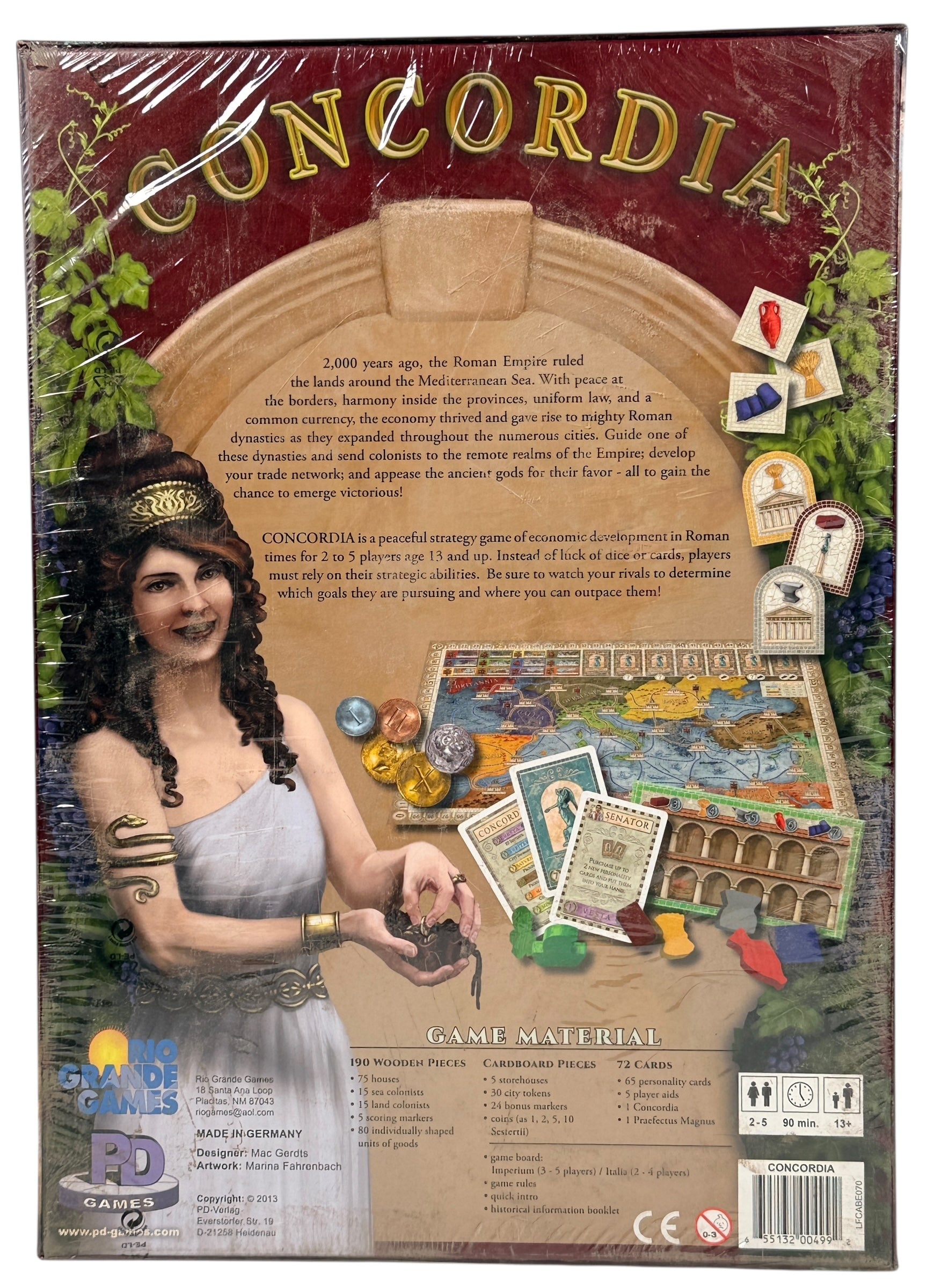 Concordia board game sealed Rio Grande Mac Gerdts. Strategy euro classic with high hobby demand. Brand new, sealed, complete. Ships from Montreal, Canada.