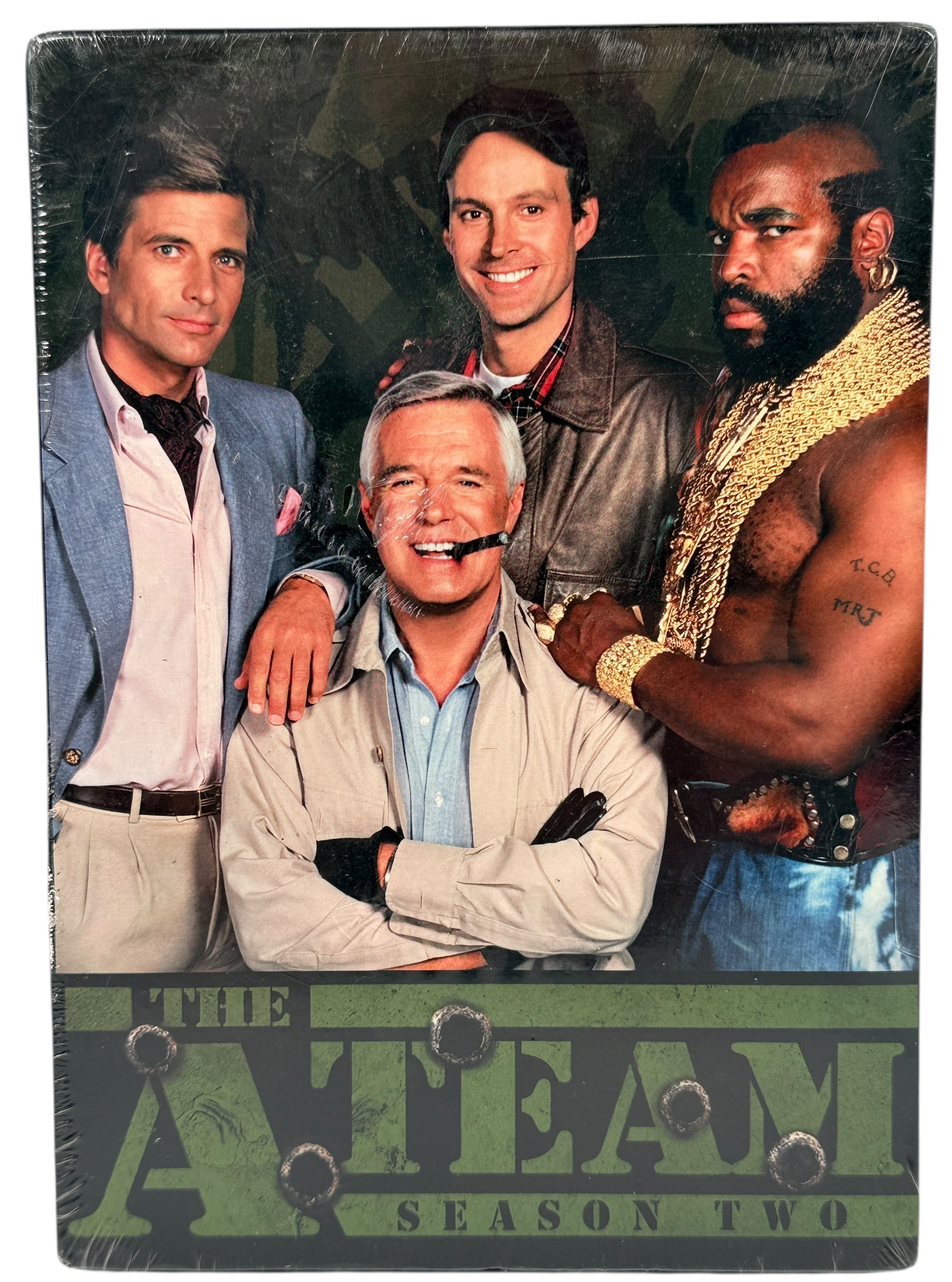 Sealed A-Team Season Two 2002 Universal DVD set, Region 1 NTSC with Knight Rider bonus episode. Collectible 80s TV nostalgia title in factory wrap.