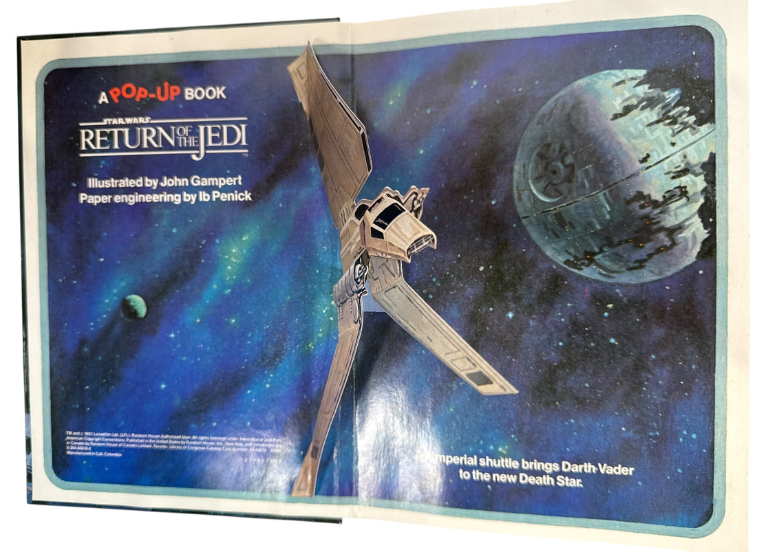 Vintage 1983 Star Wars Return of the Jedi pop-up book by Random House with working pop-ups. Clean, complete Lucasfilm collectible for fans and nostalgia readers