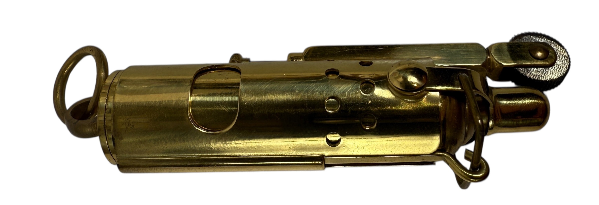  Brass Cylindrical “Trench-Style” Wheel Lighter
