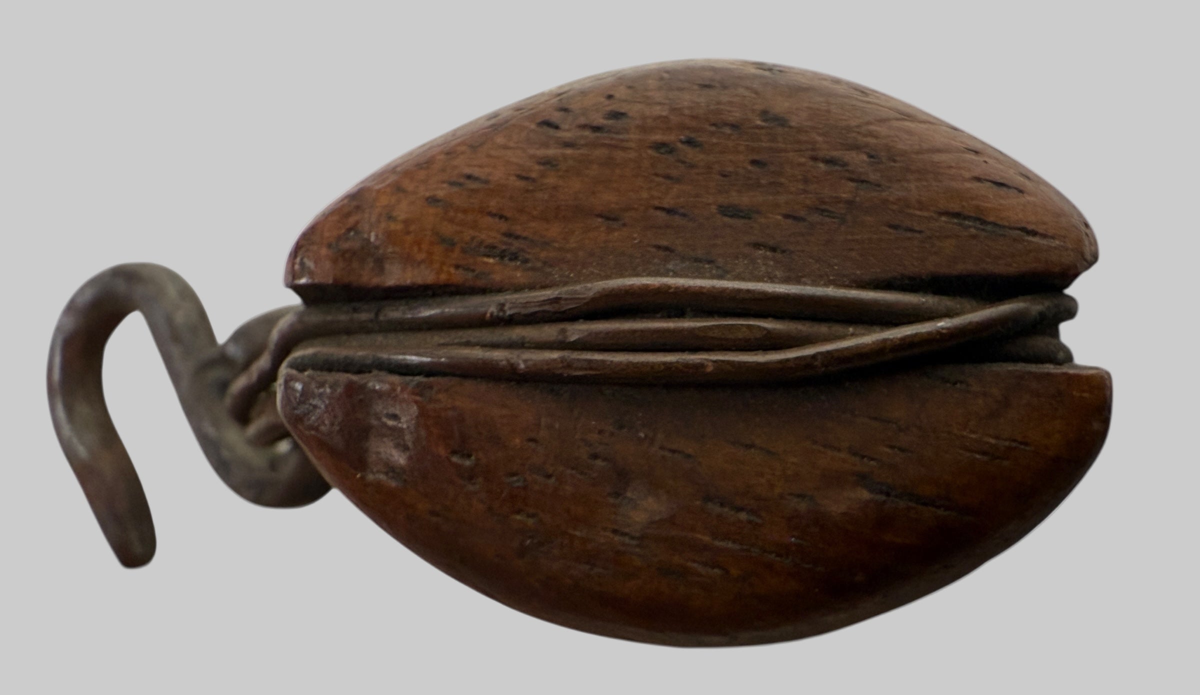  Miniature Wooden Pulley with Brass Wheels & Iron Hook – 1” 