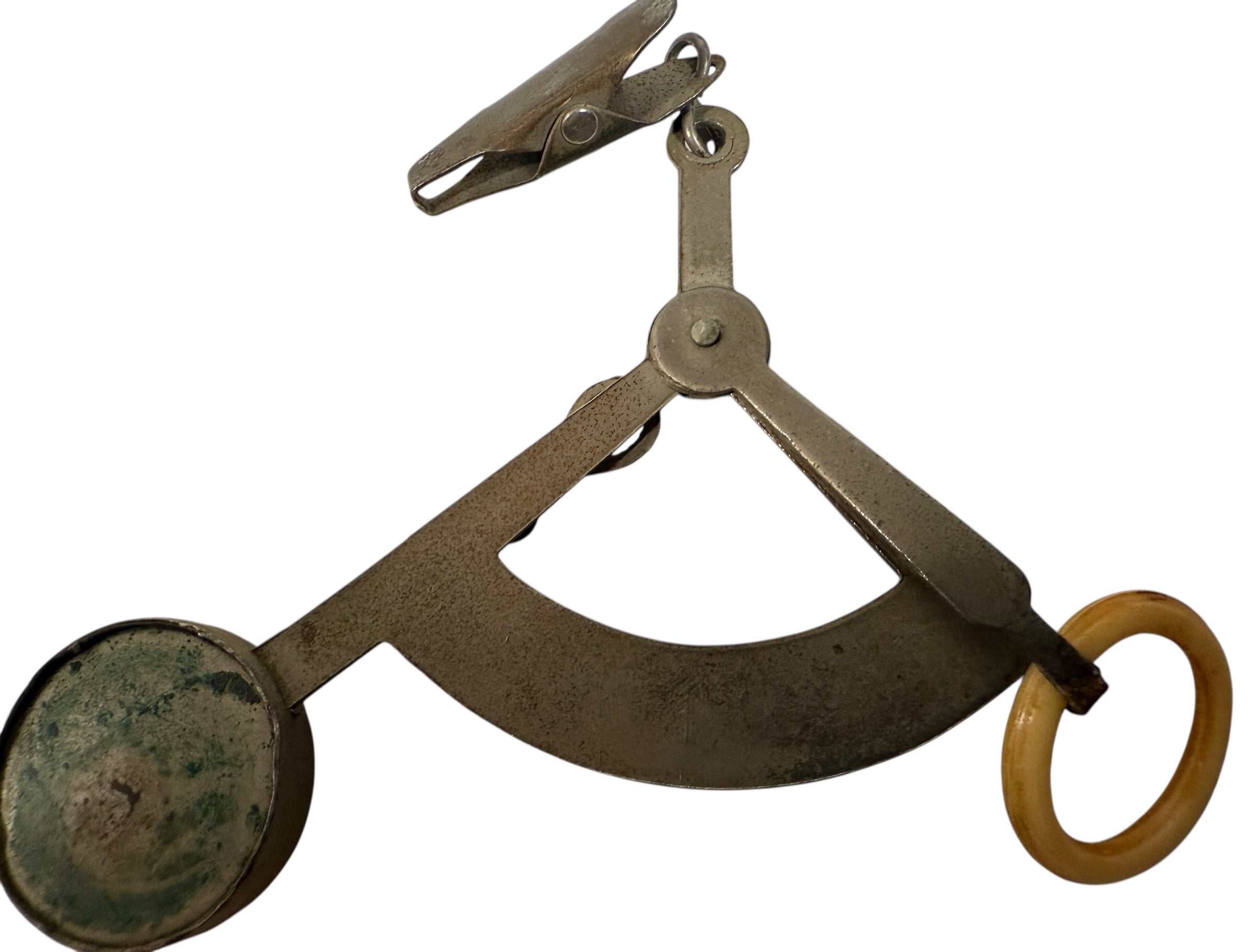 WWII-Era U.S. Postal Rate Card & Handheld Letter Scale – Metal with Original Chart