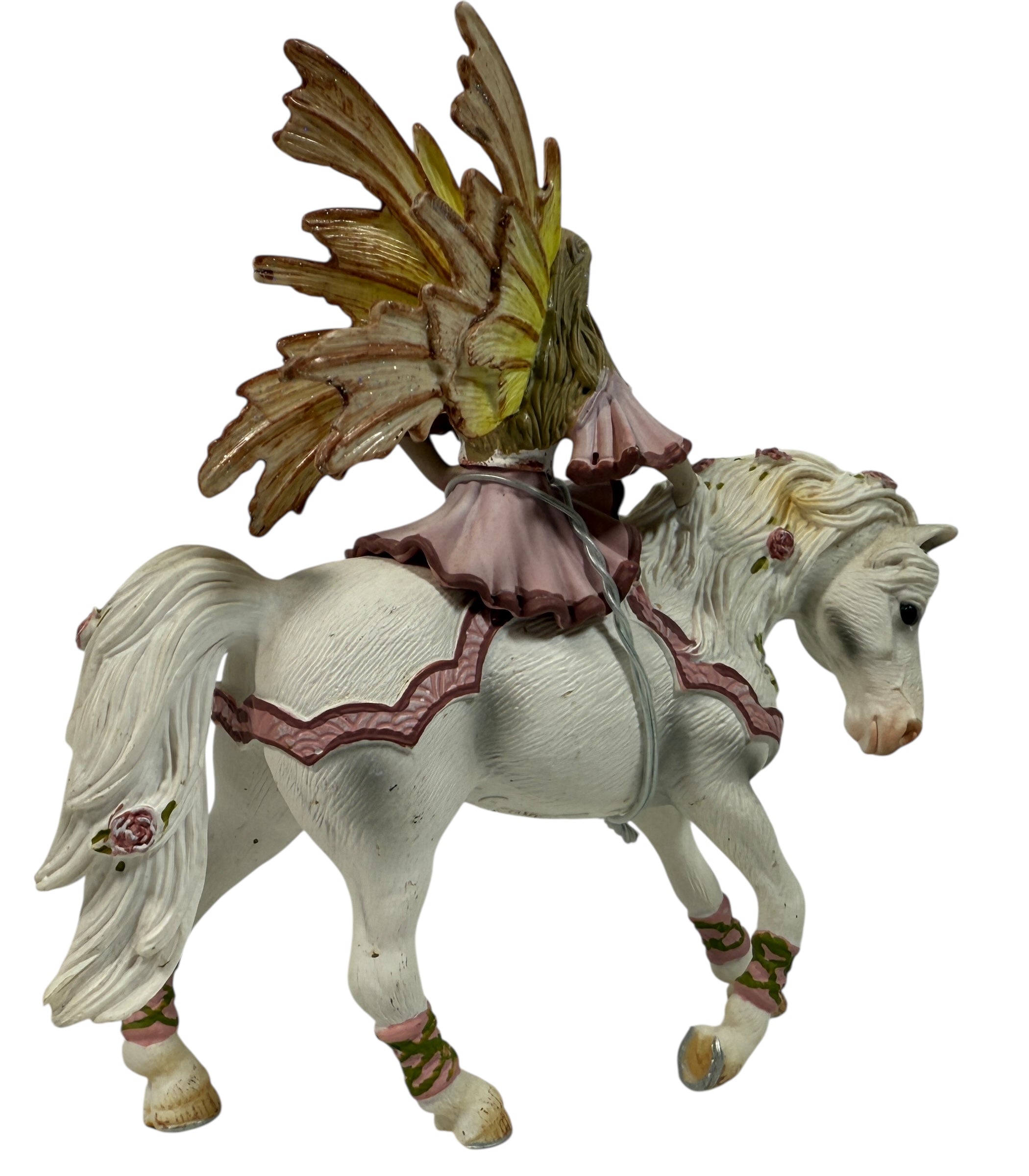 Schleich Bayala fairy on horse figurine (2006) – retired fantasy collectible, hand-painted PVC from Germany/China – Eco Depot Vintage Montreal.