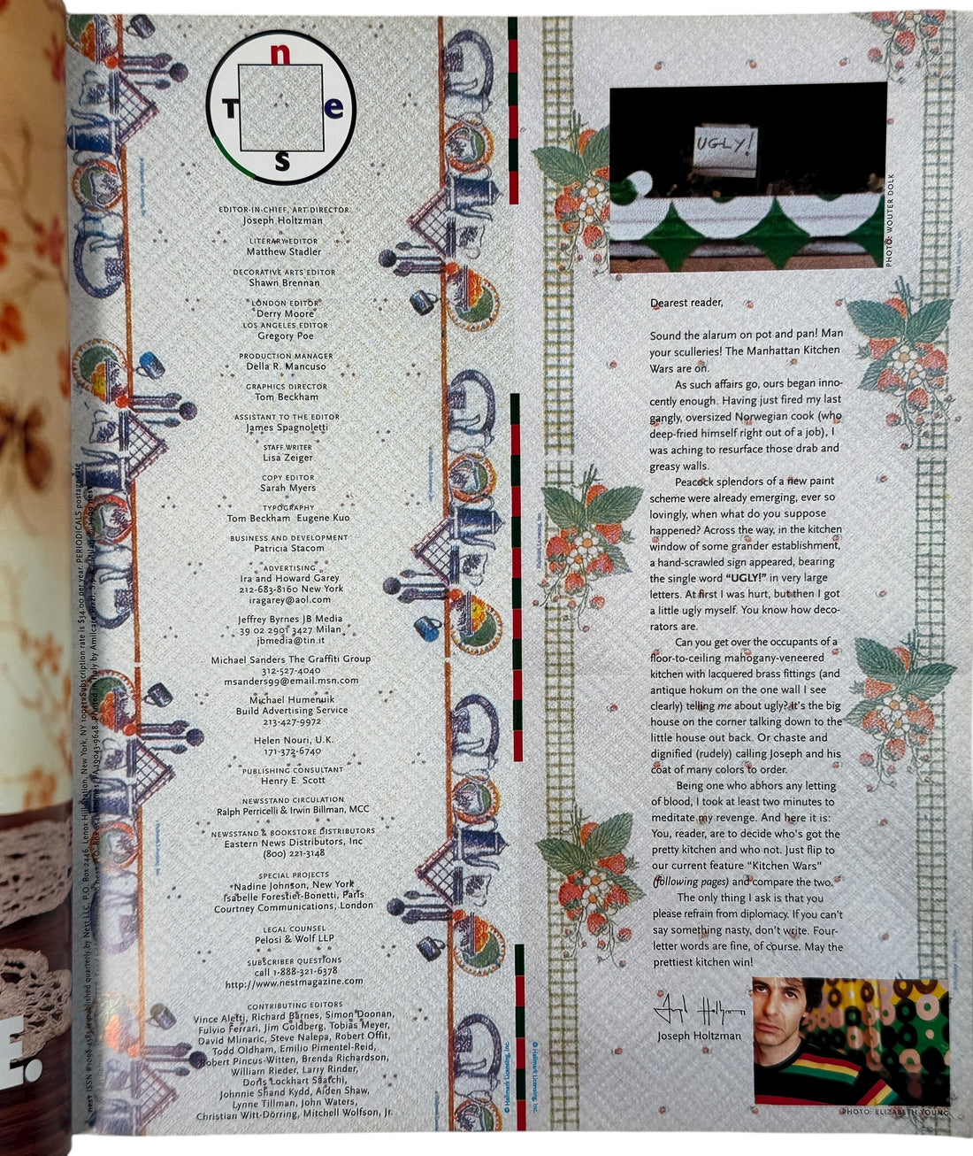 Collectible Nest Magazine Issue #7 (Winter 1999–2000). Bold interiors quarterly edited by Joseph Holtzman. Rare “Free Toy” concept cover.