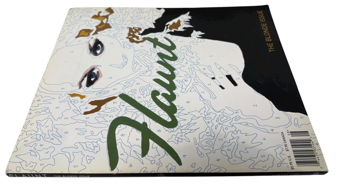 Flaunt Magazine August 2001 “The Blonde Issue” with Thora Birch. Rare early-2000s fashion and culture collectible with iconic paint-by-numbers cover.