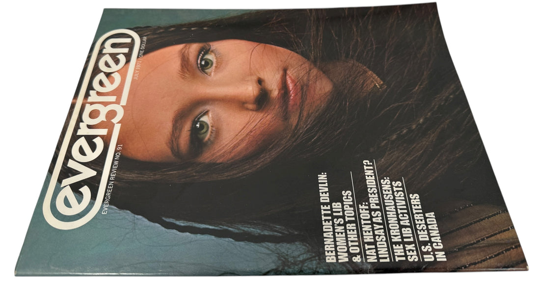 July 1971 Evergreen Review #91 – Bernadette Devlin interview, Frank O’Hara poems, Nat Hentoff essay, and erotic art by the Kronhausens.