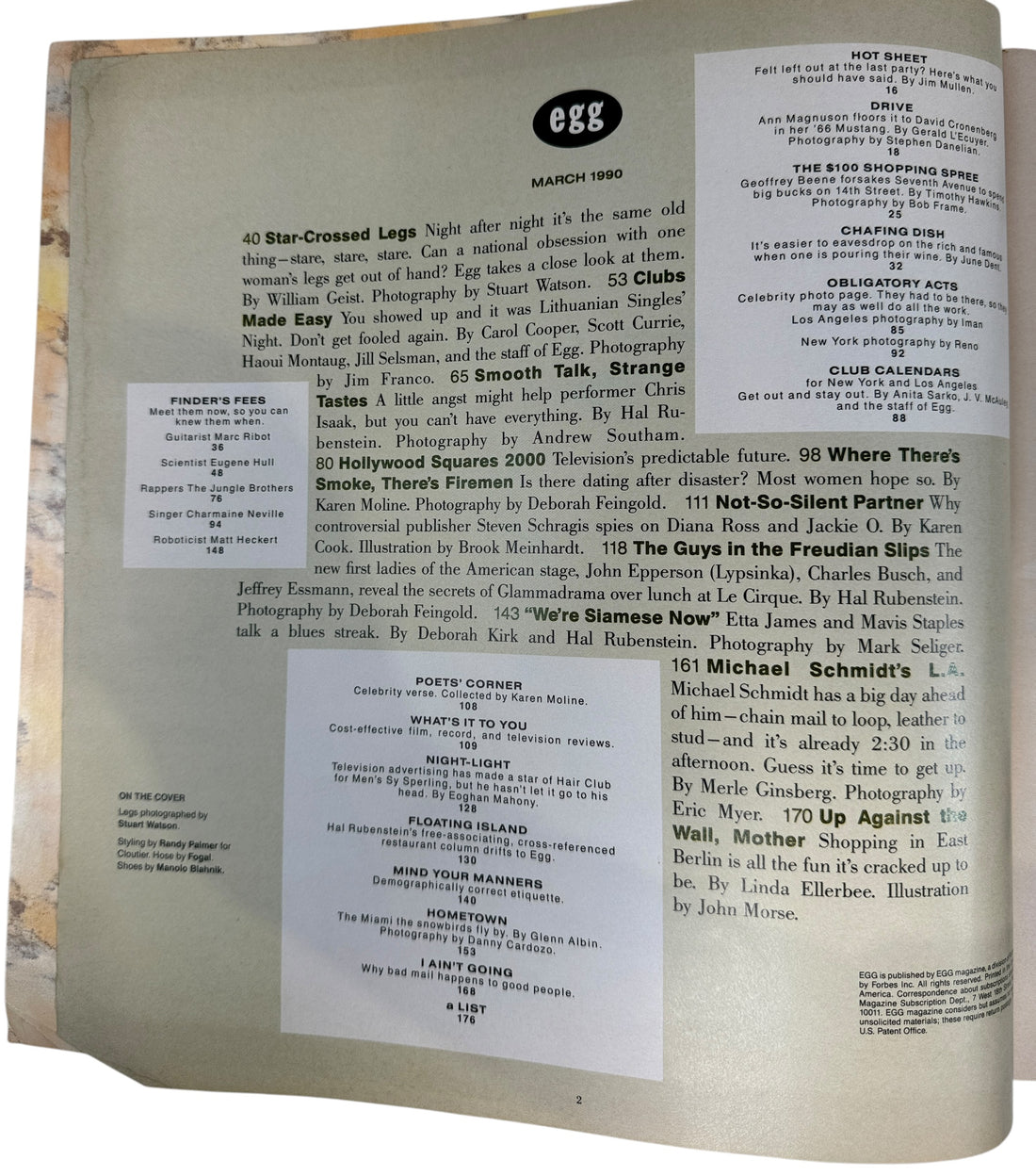 Egg Magazine Premiere Issue (March 1990) featuring “On Golden Calves,” Chris Isaak &amp; Mavis Staples. Rare first issue pop culture collectib