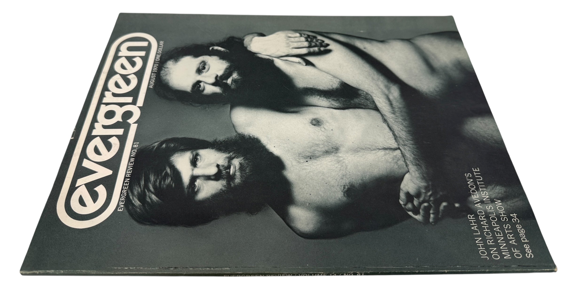 Evergreen Review No. 81 (Aug 1970) featuring Allen Ginsberg &amp; Peter Orlovsky. Iconic Beat-era issue with Avedon and Dennis Hopper features.