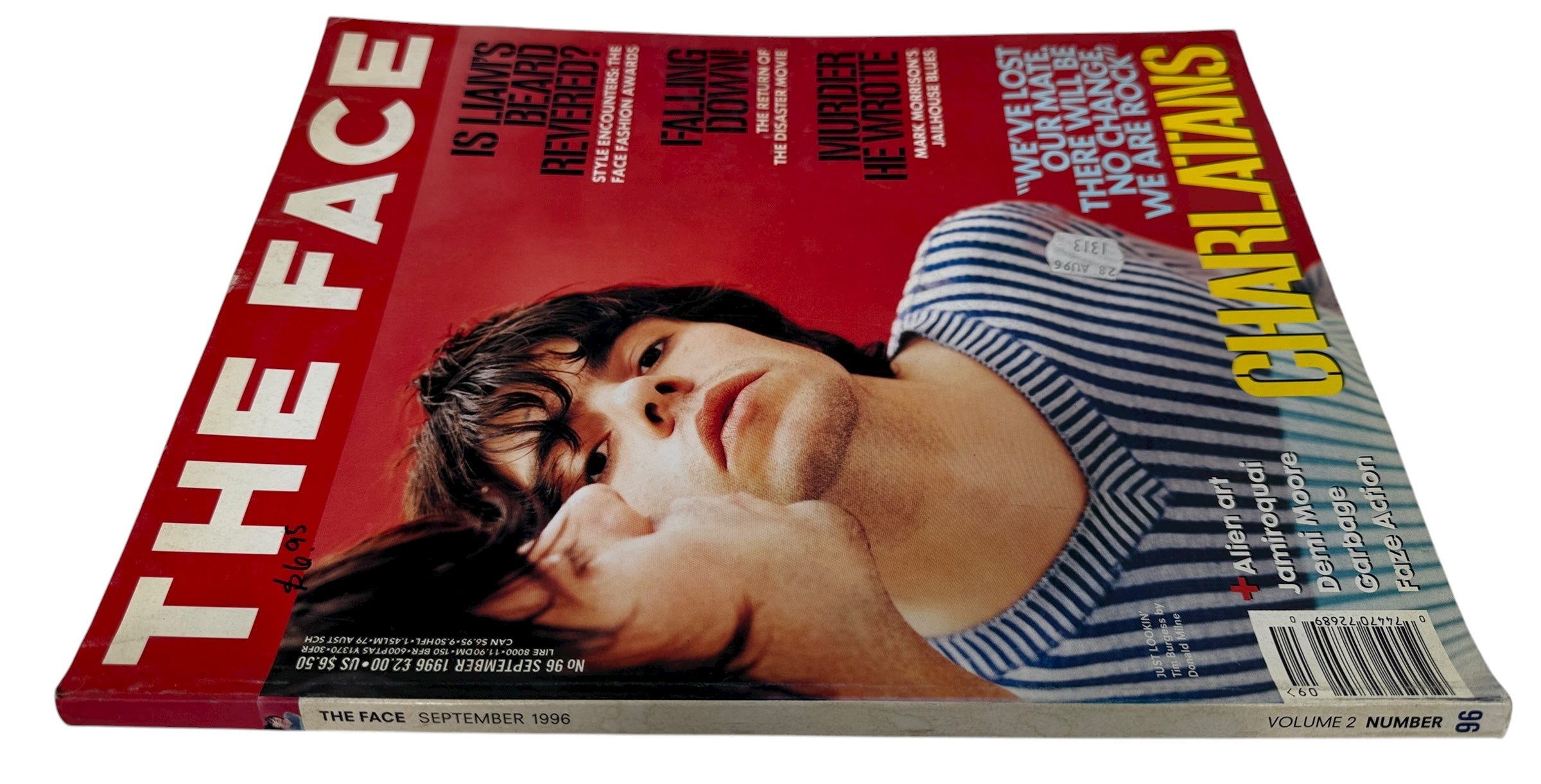 The Face Magazine Sept 1996 issue featuring The Charlatans and Tim Burgess. Classic Britpop-era style, music, and culture. Excellent vintage condition.