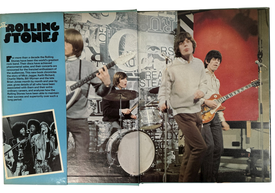 Vintage 1976 Rolling Stones photo book by Tony Jasper. 100+ color &amp; b/w images of Mick Jagger &amp; band. UK Octopus edition in great shape.
