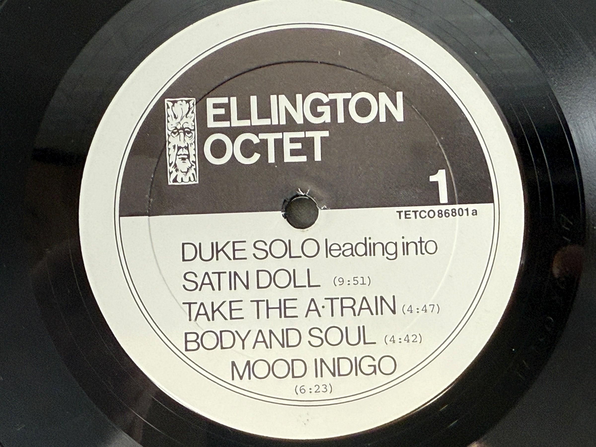 Vintage Duke Ellington Octet LP Famed Fieldcup Concert Vol 1. Canadian Tetco 86801 jazz collectible featuring Hodges, Carney, Gonsalves. Rare live session.