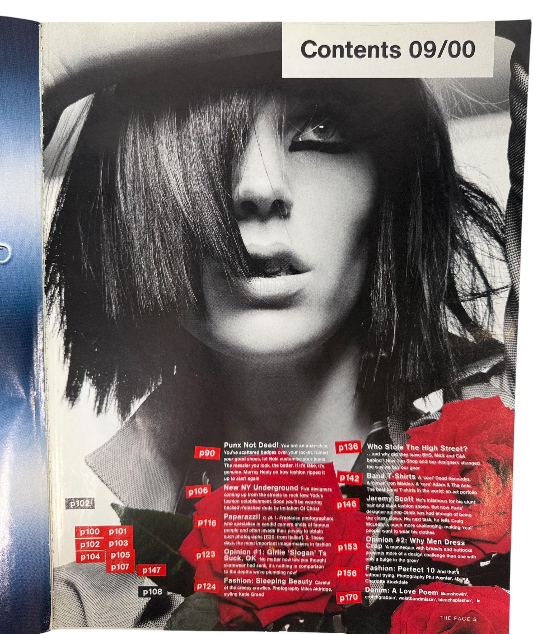 The Face September 2000 Spunk Fashion Special. Collector’s Edition UK print. Bold Y2K fashion issue. One page missing. Essential for style and magazine collectors.