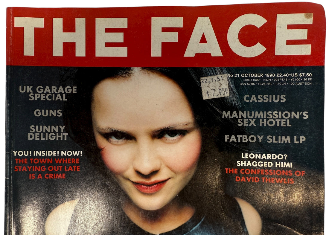 Magazine cover titled 'The Face' with a woman's face on the front