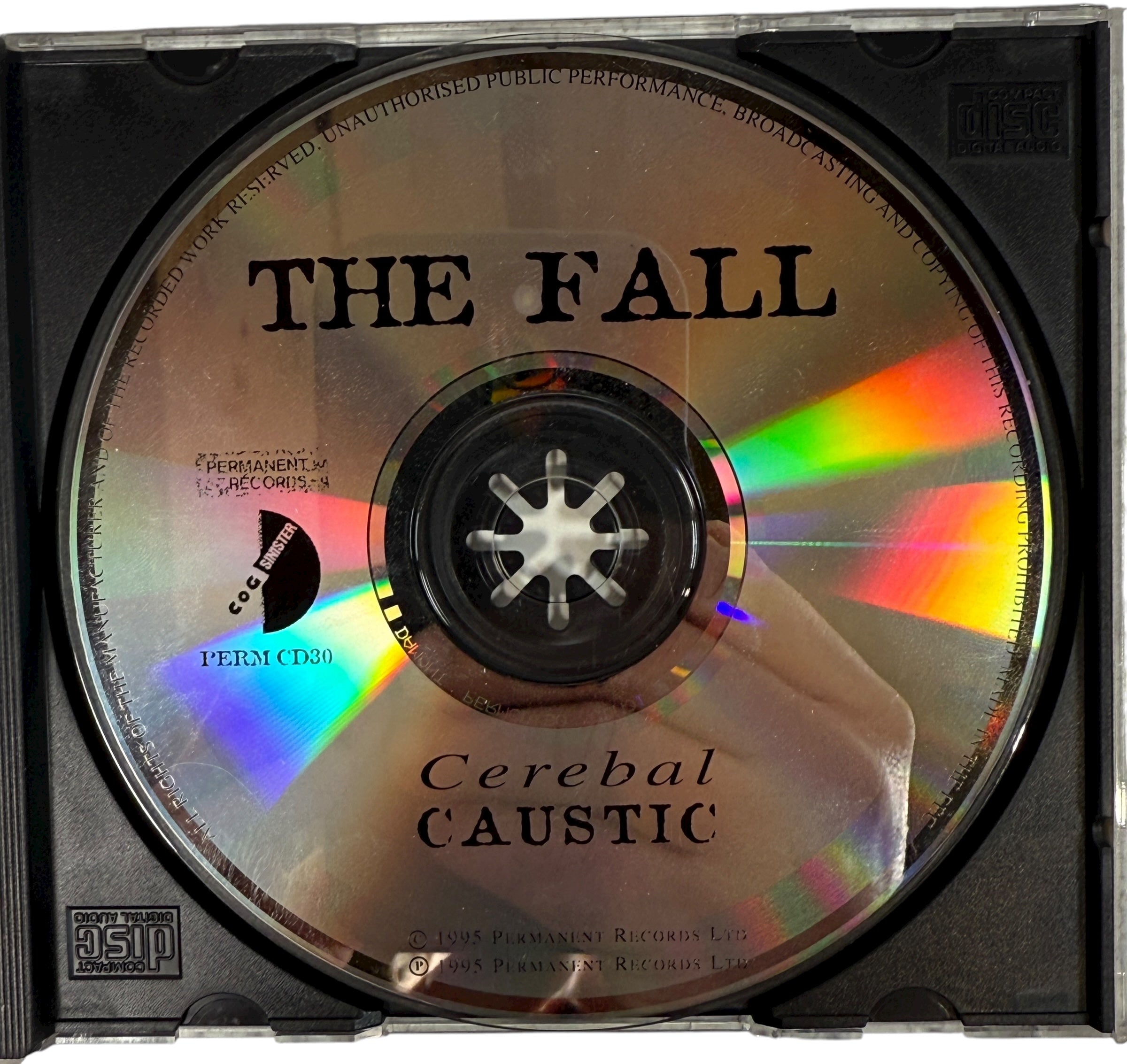 Original 1995 UK CD of The Fall’s Cerebral Caustic, VG+ disc with booklet. Classic post-punk release on Permanent Records. Ships from Canada.