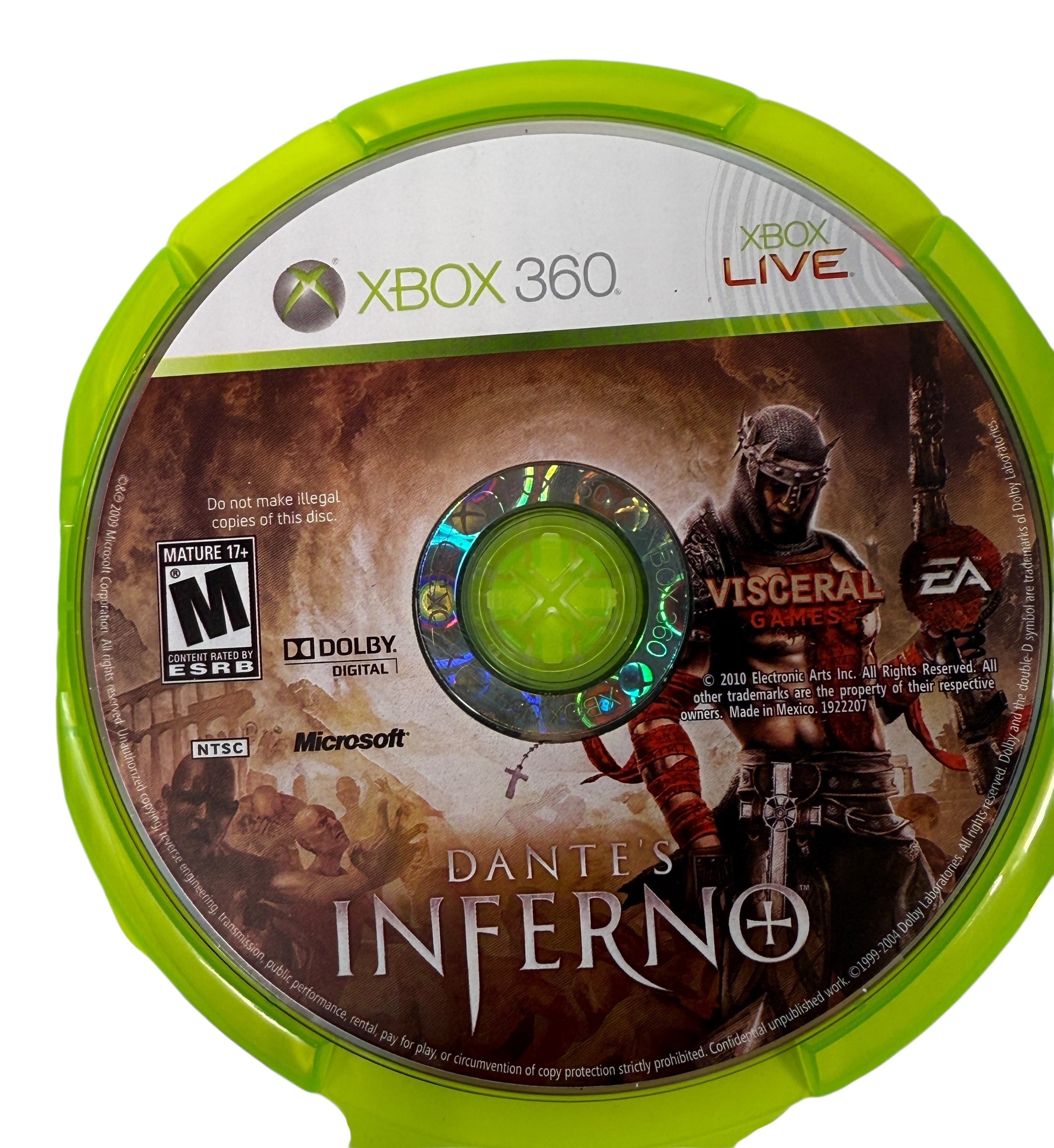 Complete Dante’s Inferno Xbox 360 with disc, case and manual. Very good condition, tested and authentic. Fast shipping from Montreal. Eco Depot sustainable resale.