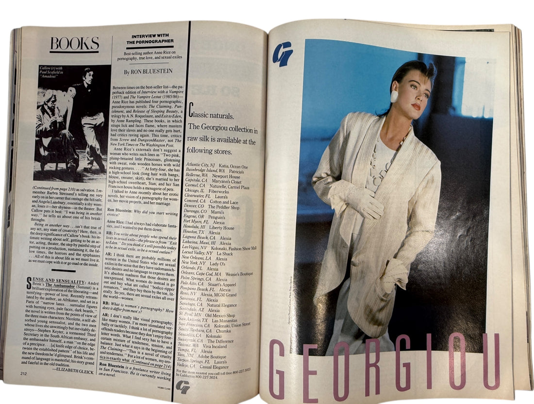 Vogue Monika Schnarre, April 1986, Fashion Magazine