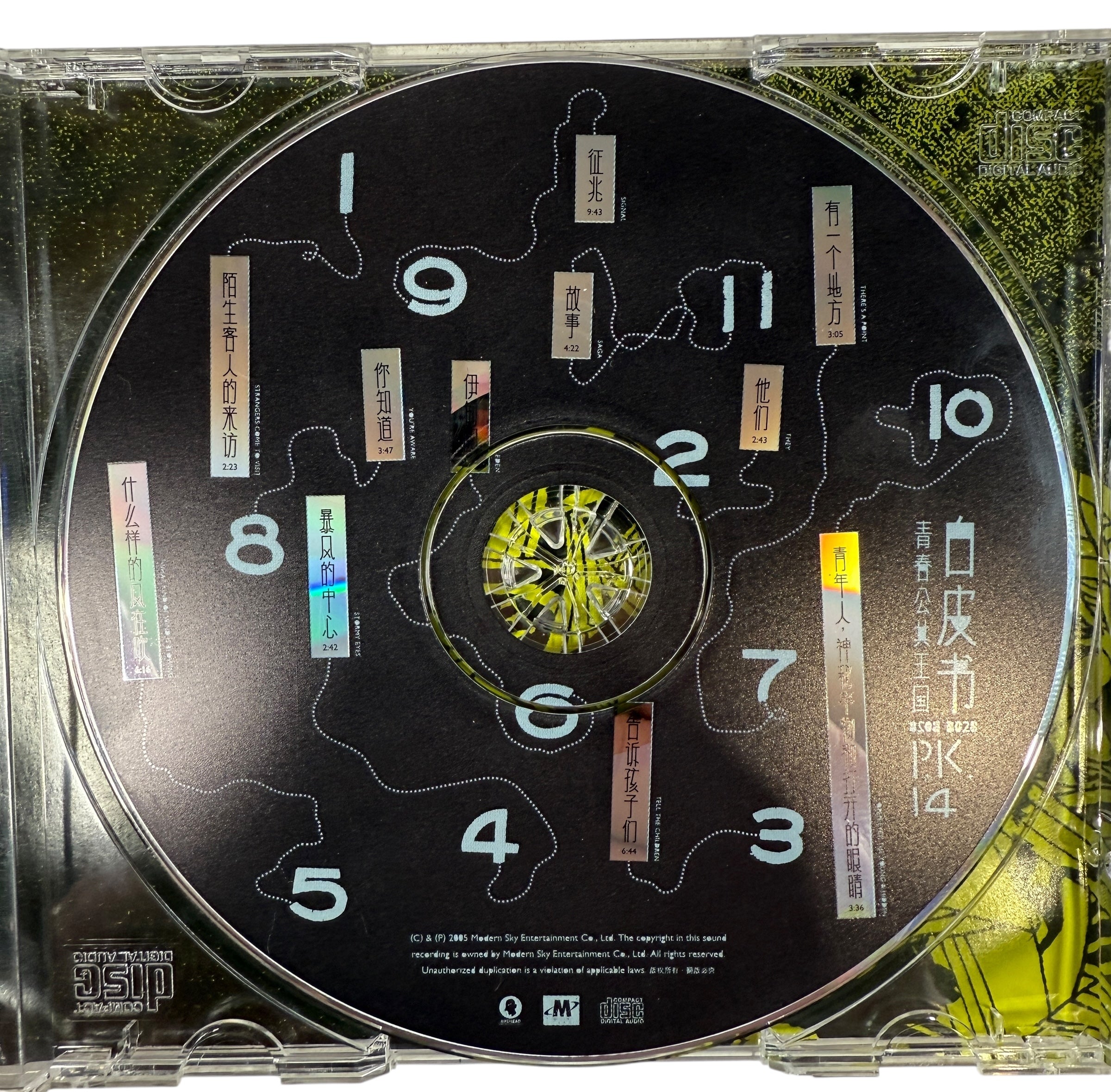 Rare 2005 PK14 White Paper CD on Modern Sky. Influential Chinese indie rock release with original artwork. Clean VG+ collector copy.