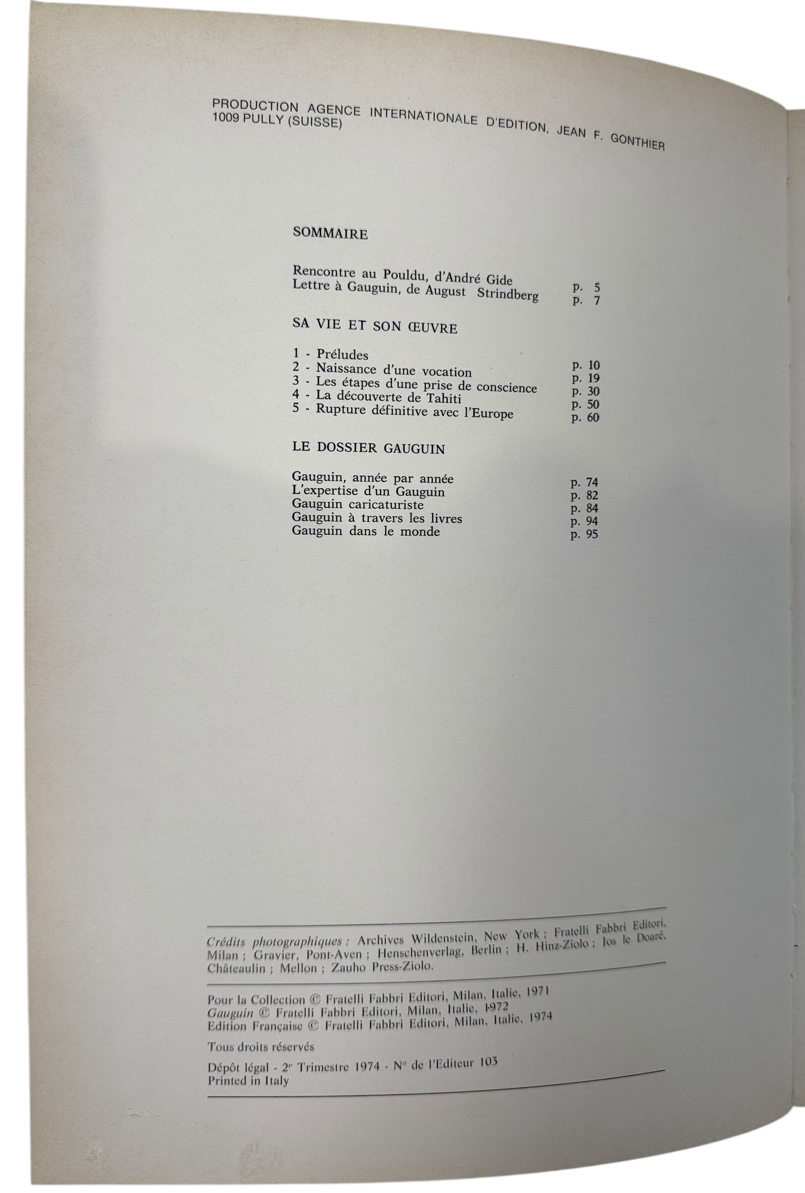 Vintage French Gauguin art monograph by Raymond Cogniat. Les Impressionnistes series, printed in Italy c.1974, with colour plates and essays.