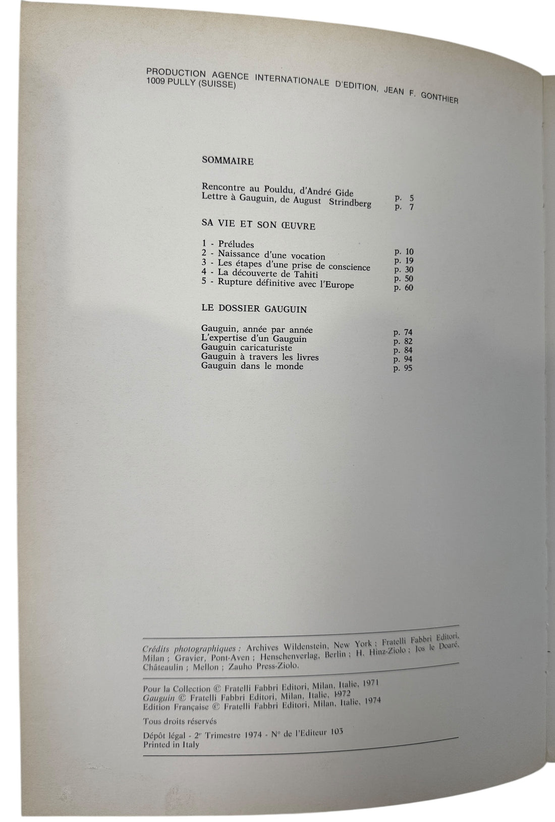 Vintage French Gauguin art monograph by Raymond Cogniat. Les Impressionnistes series, printed in Italy c.1974, with colour plates and essays.