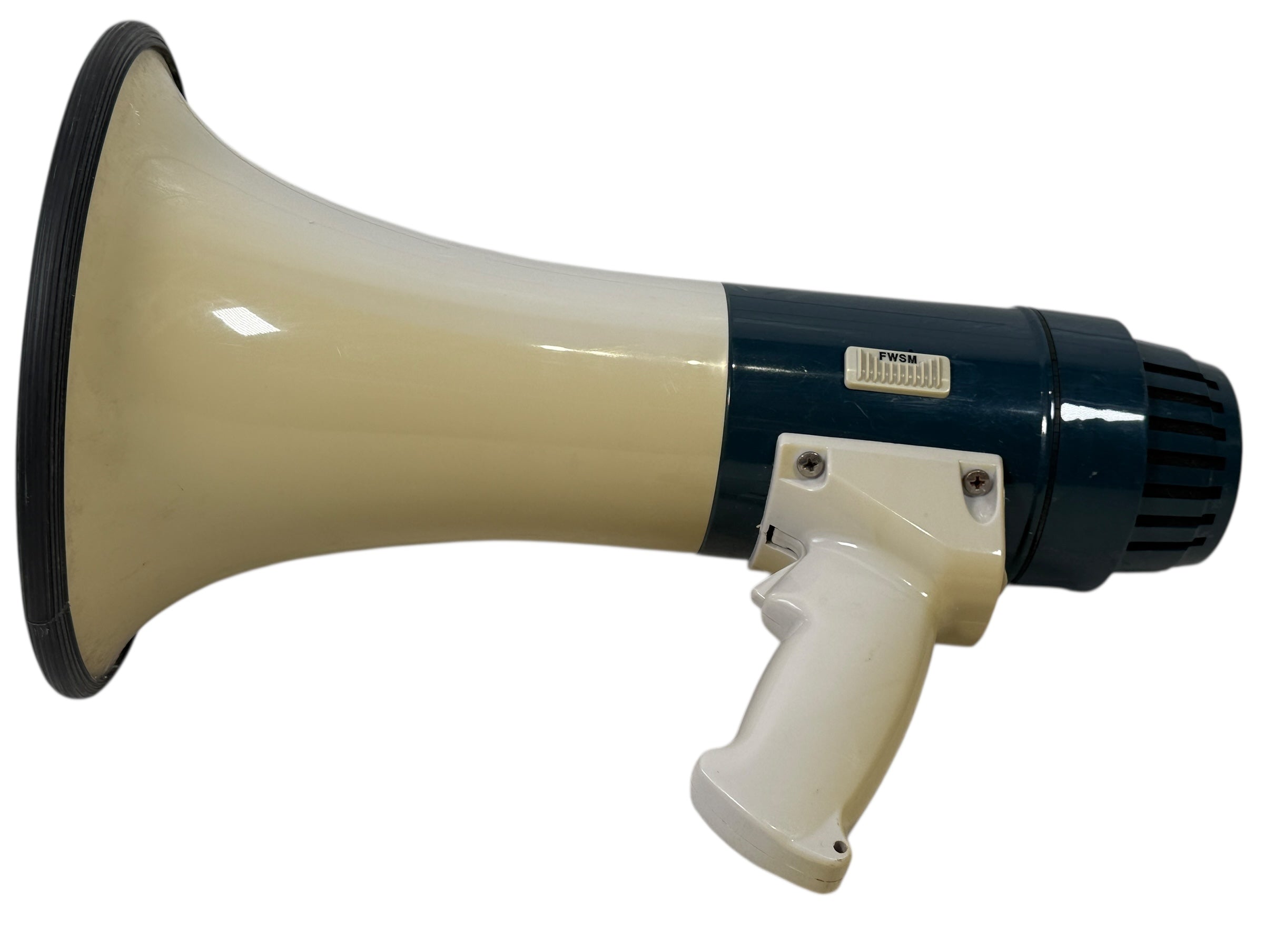 Vintage Apex THOR-15 Mega2 megaphone from the 1970s–80s. Industrial handheld PA with classic design, ideal for decor, props, or restoration.