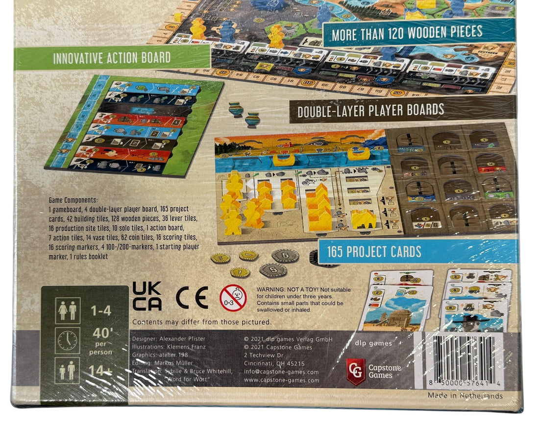 Factory sealed Boonlake strategy board game by Alexander Pfister, Capstone Games. Heavy Euro engine-builder with dual-layer boards and 165 cards.
