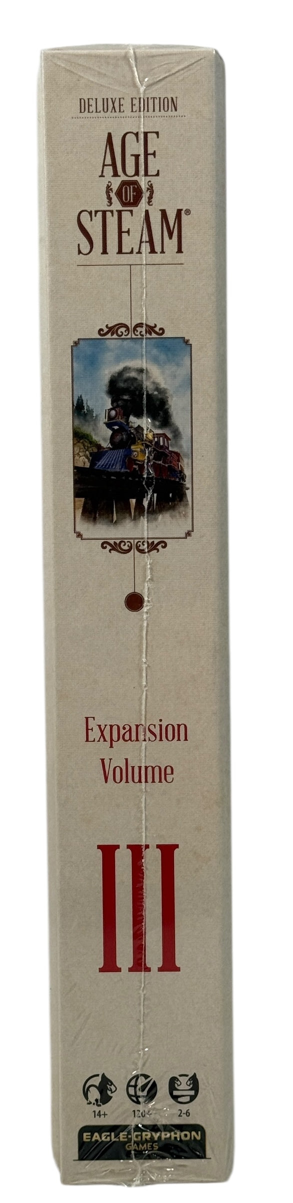 Sealed Age of Steam Deluxe Expansion Volume III with six rare maps. Low print run collectible expansion for train and economic board game fans. Base game required.