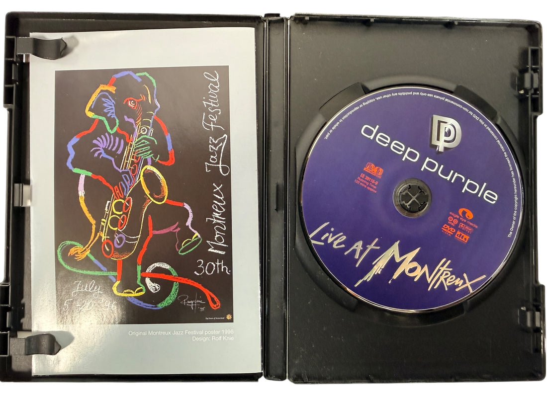 Deep Purple concert DVD lot with Perihelion, Montreux, and Total Abandon Australia. Clean discs, inserts included. Ideal for fans and collectors.