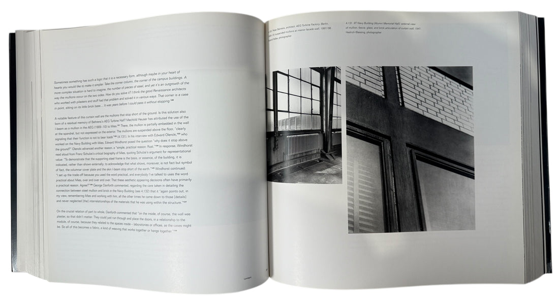 Exhibition catalog on Mies van der Rohe’s American work. Edited by Phyllis Lambert. Published by CCA &amp; Whitney. Modernist architecture monograph.