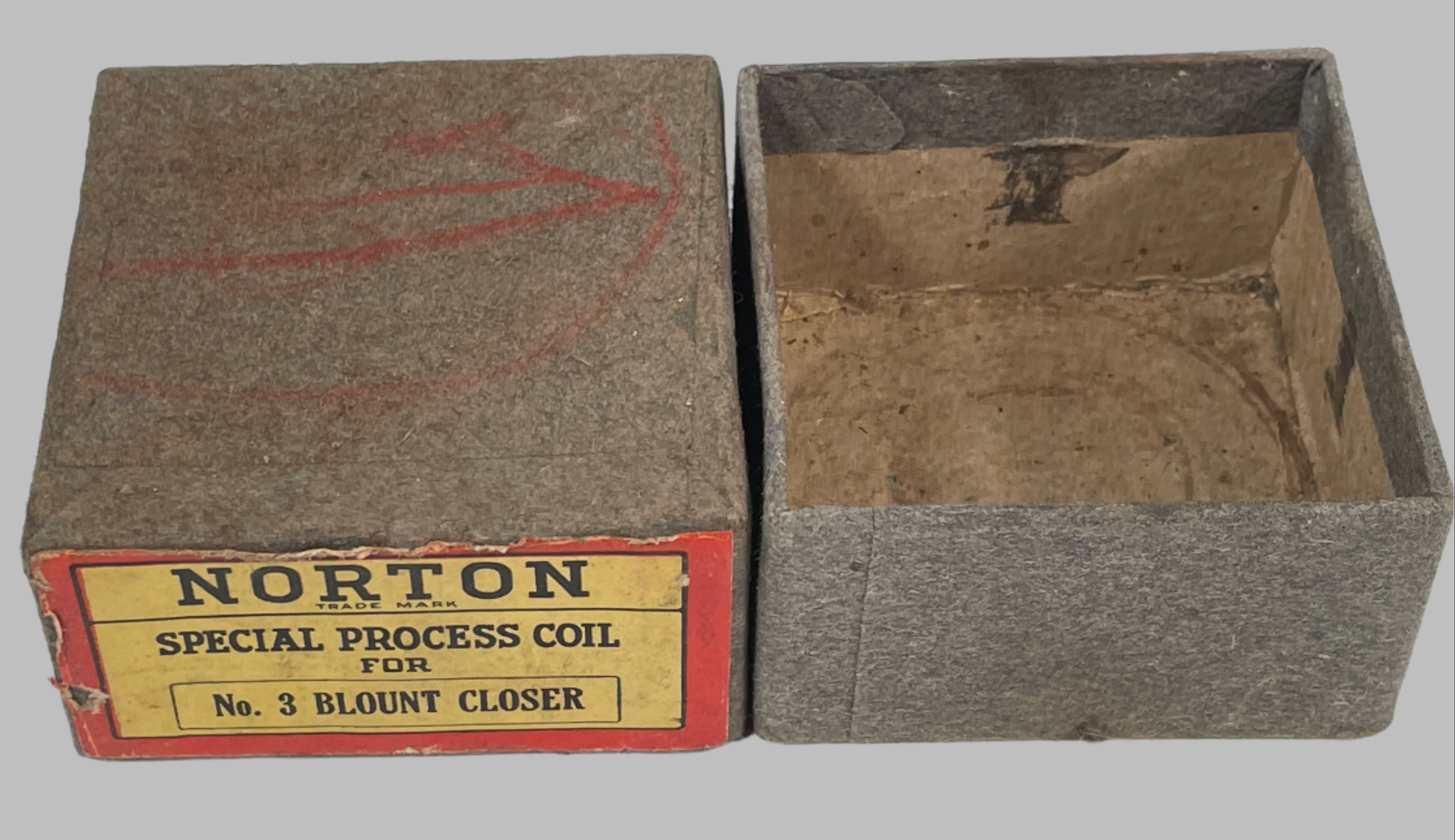Box Only Vintage Cardboard Norton , Coil Process.  Firm Box
