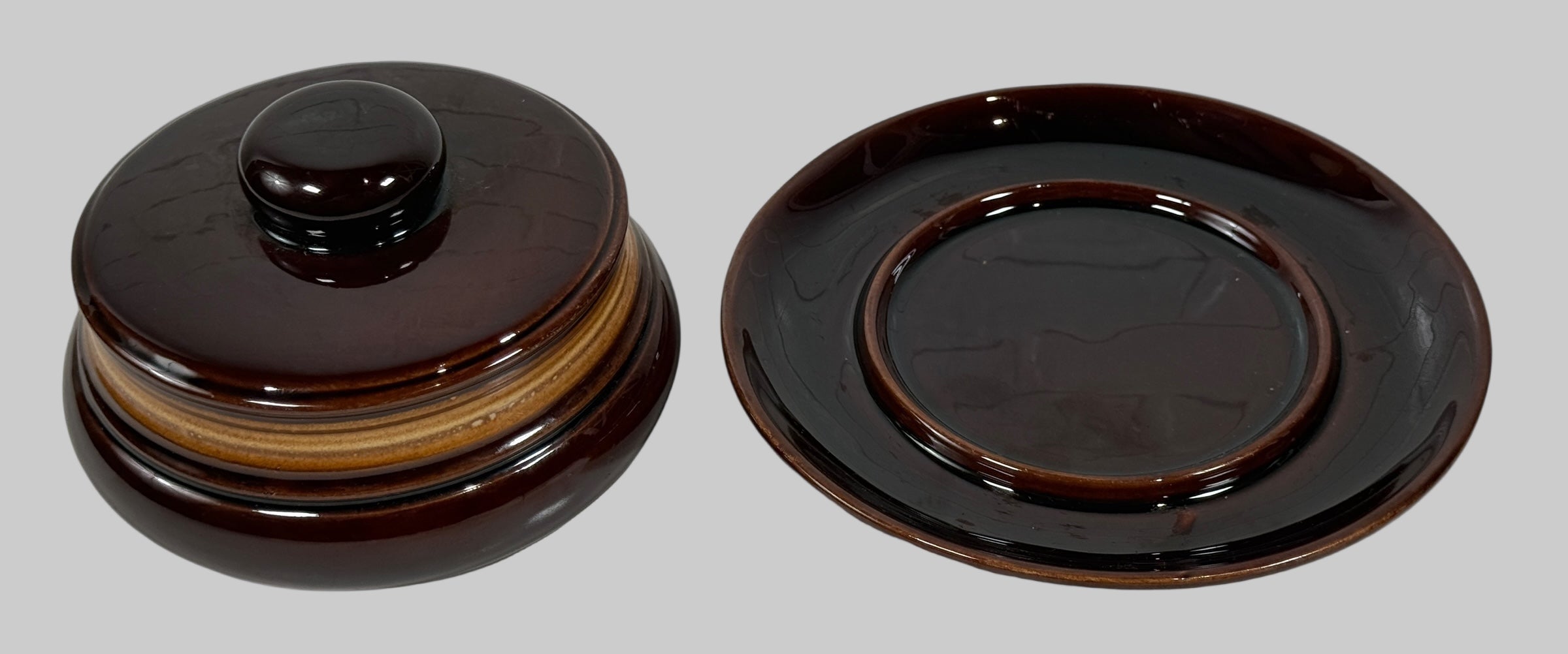 Vintage Beauceware 2074 Brown Drip Covered Dish – Made in Canada