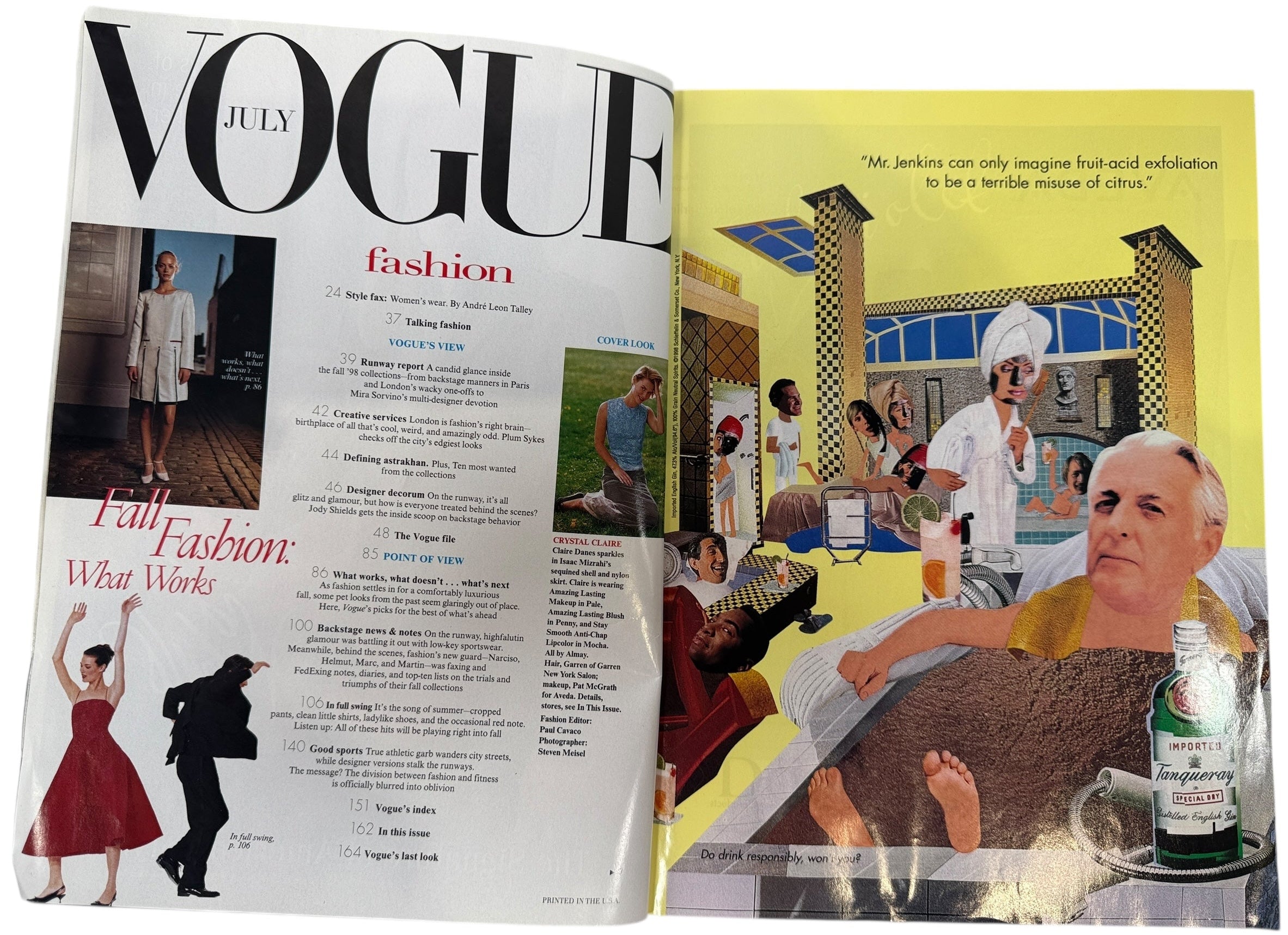 Vogue July 1998 | Claire Danes | “Ivy League Star”