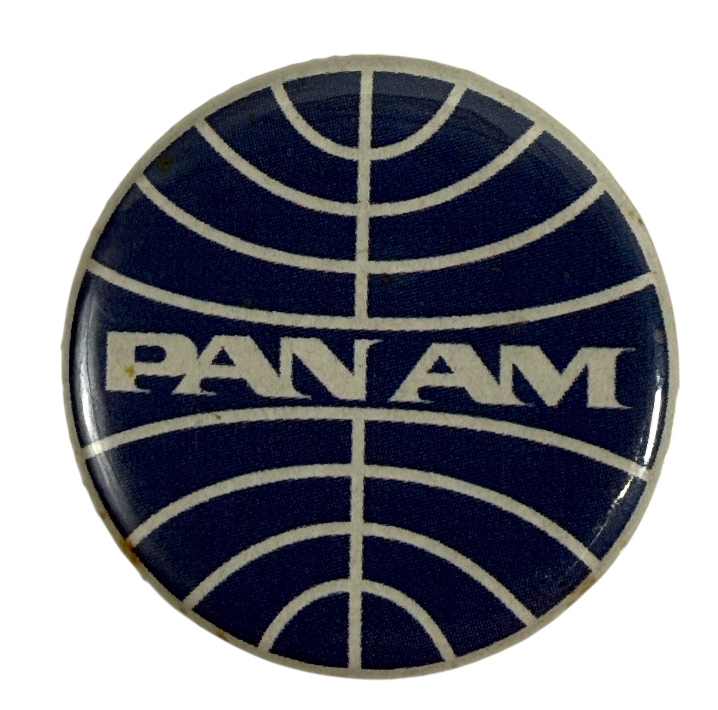 Retro Pan Am Button Badge – Blue Globe Logo by Lindberg / Lea-Kim