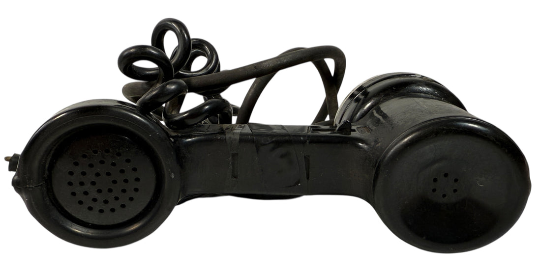 Vintage 1961 Western Electric 1013A lineman’s test phone handset – black Bakelite rotary dial Bell System tool, USA telecom collectible, retro industrial décor.