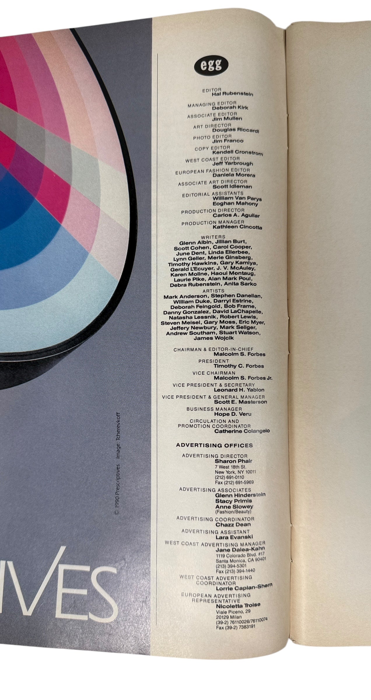 Egg Magazine Premiere Issue (March 1990) featuring “On Golden Calves,” Chris Isaak &amp; Mavis Staples. Rare first issue pop culture collectib