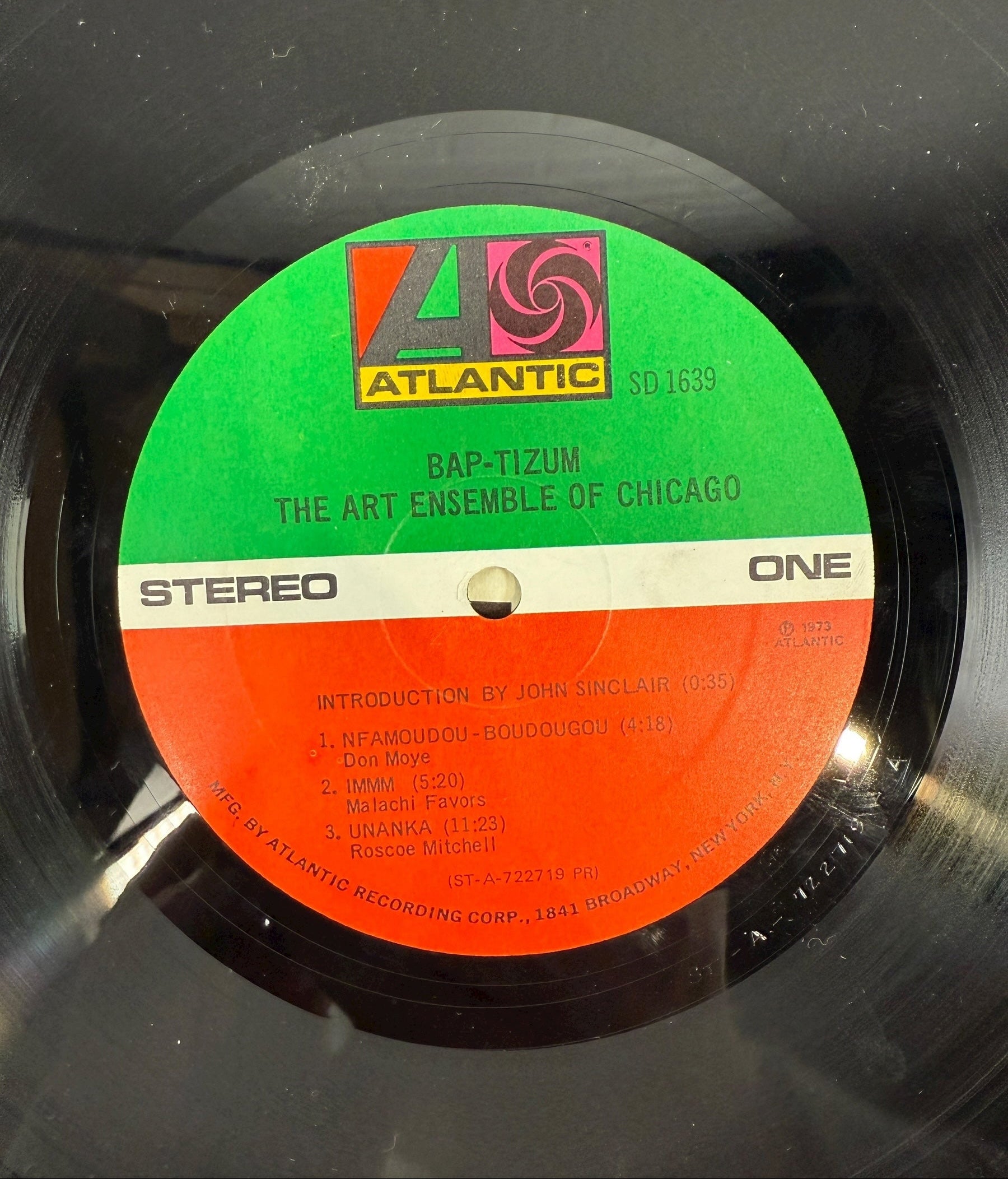 Live 1972 Ann Arbor Jazz Festival LP by the Art Ensemble of Chicago. 1973 Atlantic first pressing. Iconic free jazz performance and collector’s favorite.