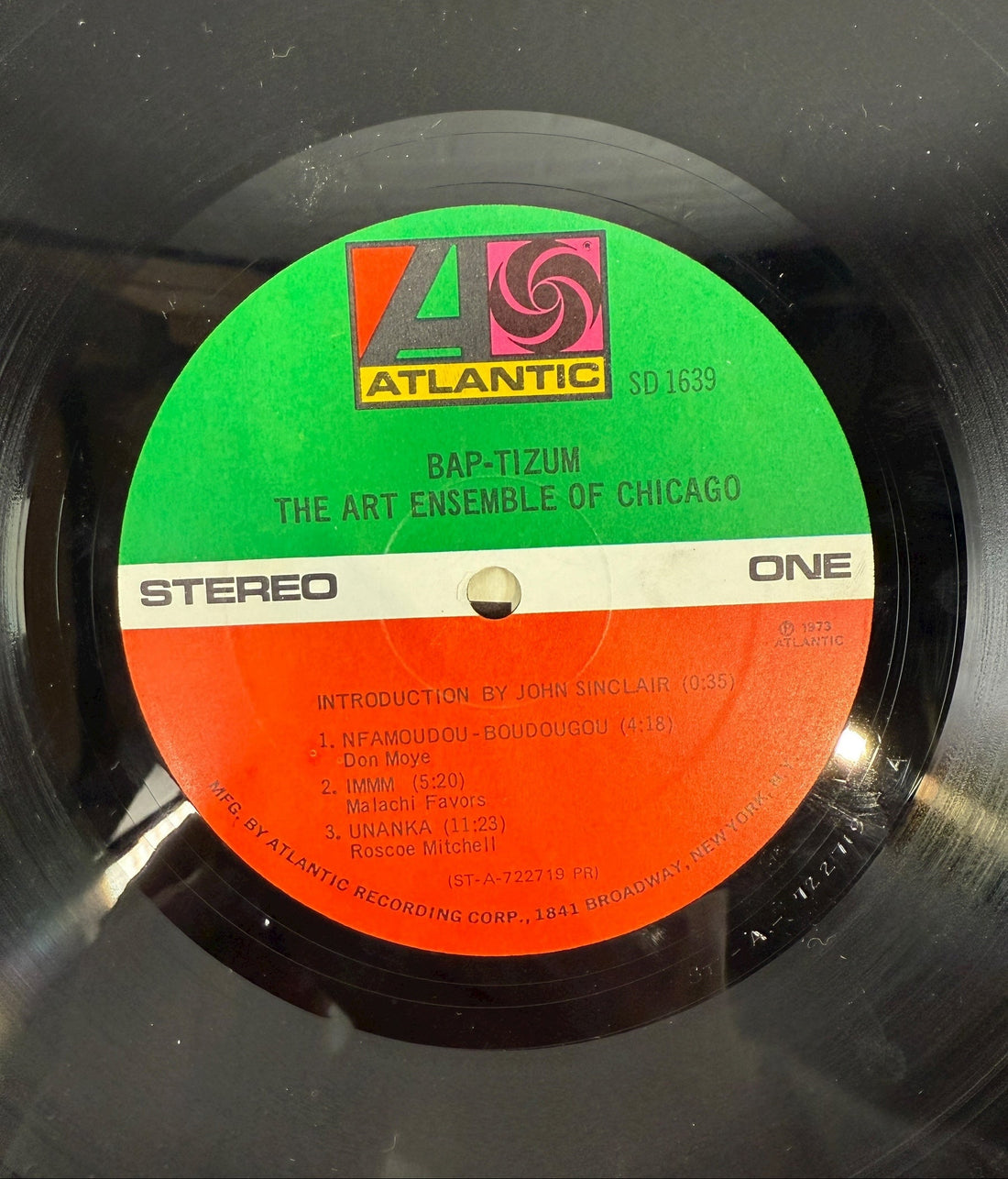 Live 1972 Ann Arbor Jazz Festival LP by the Art Ensemble of Chicago. 1973 Atlantic first pressing. Iconic free jazz performance and collector’s favorite.