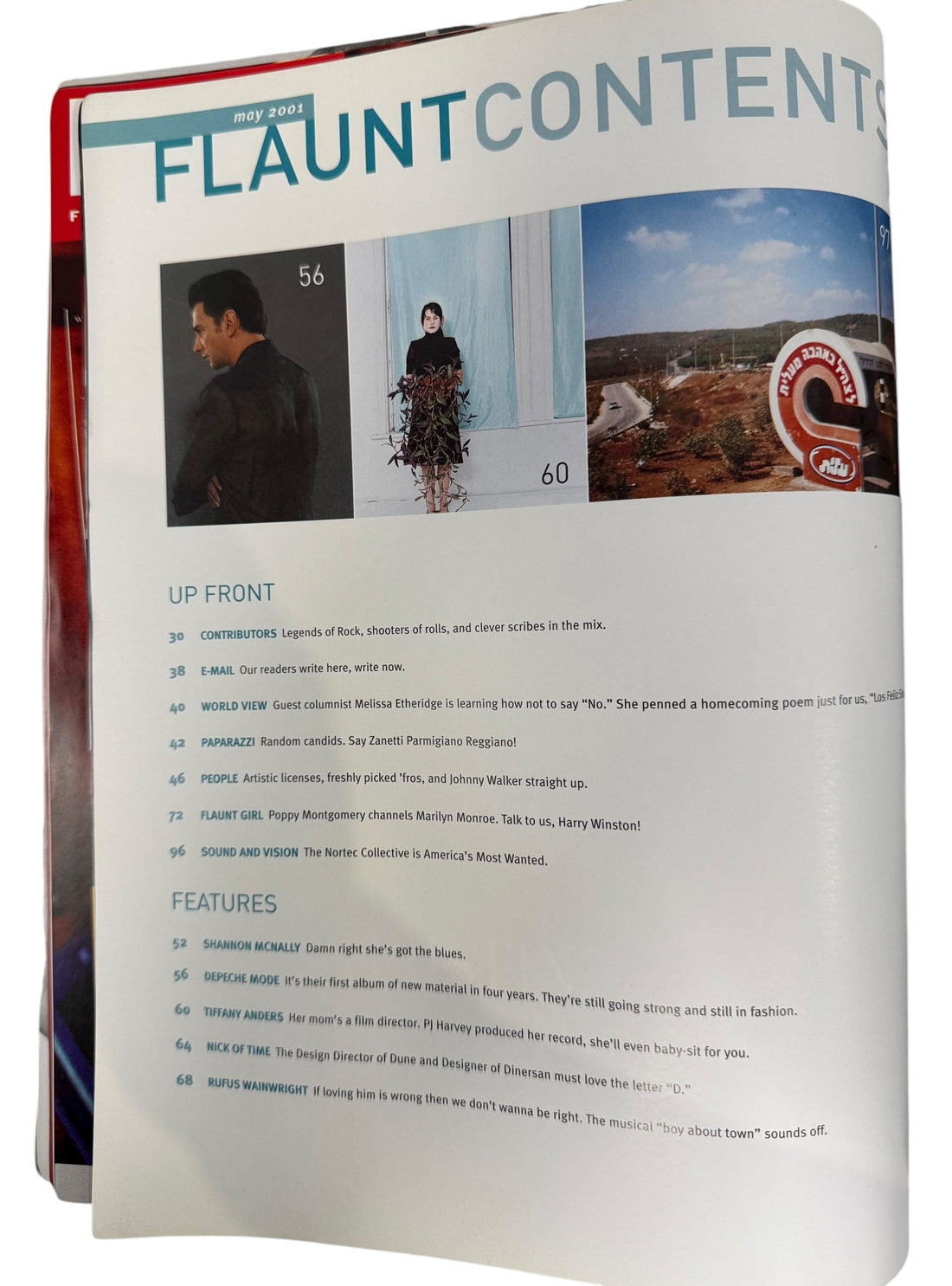 Flaunt Magazine May 2001 Music Issue featuring R.E.M., Depeche Mode, and Missy Elliott. Collectible early-2000s pop culture magazine, Issue #24.