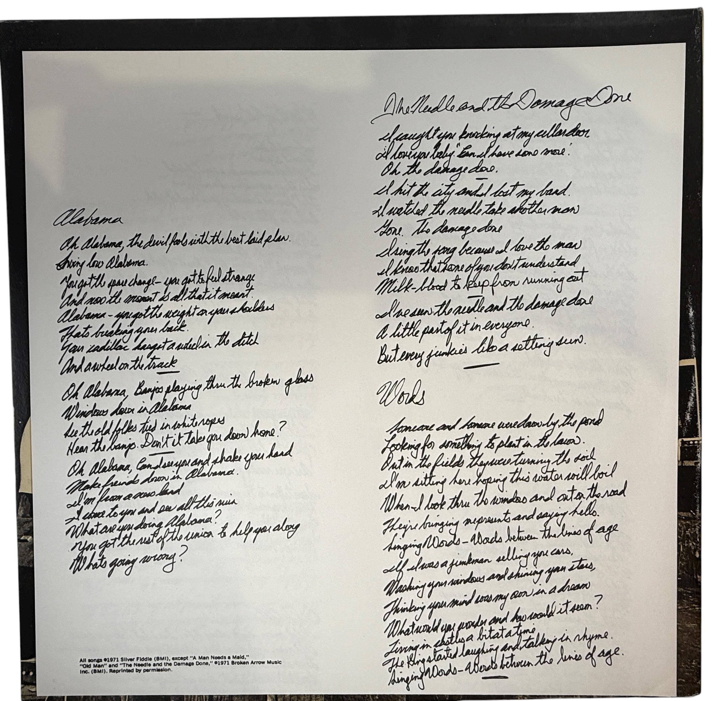 Original 1972 Canadian Harvest LP by Neil Young on Reprise KMS 2277. VG+ vinyl, gatefold cover, includes “Heart of Gold” and “Old Man.”