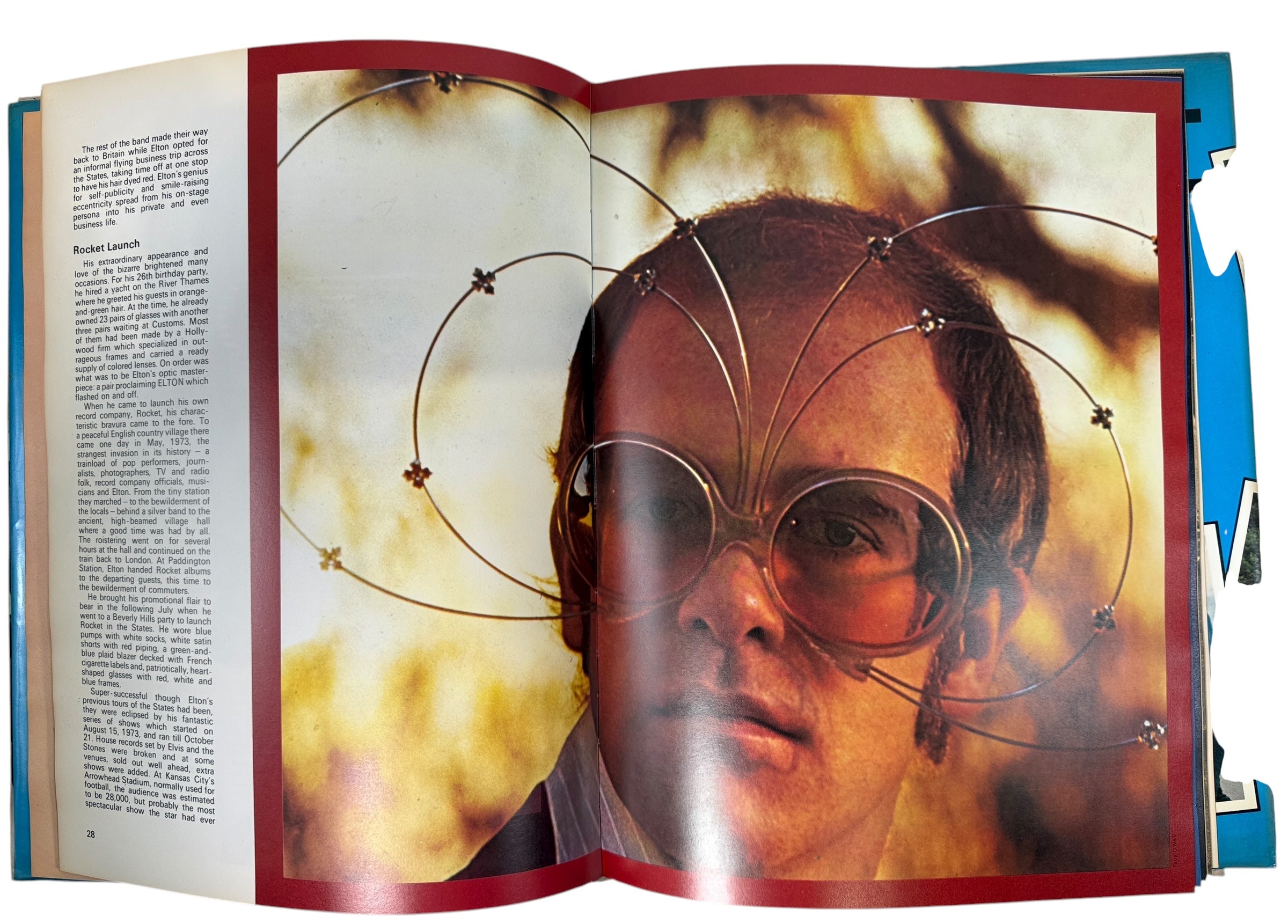 Vintage 1976 Elton John photo biography by Tatham & Jasper, Octopus Books. 100+ color photos of the Rocket Man in his prime. Collectible 70s music book.