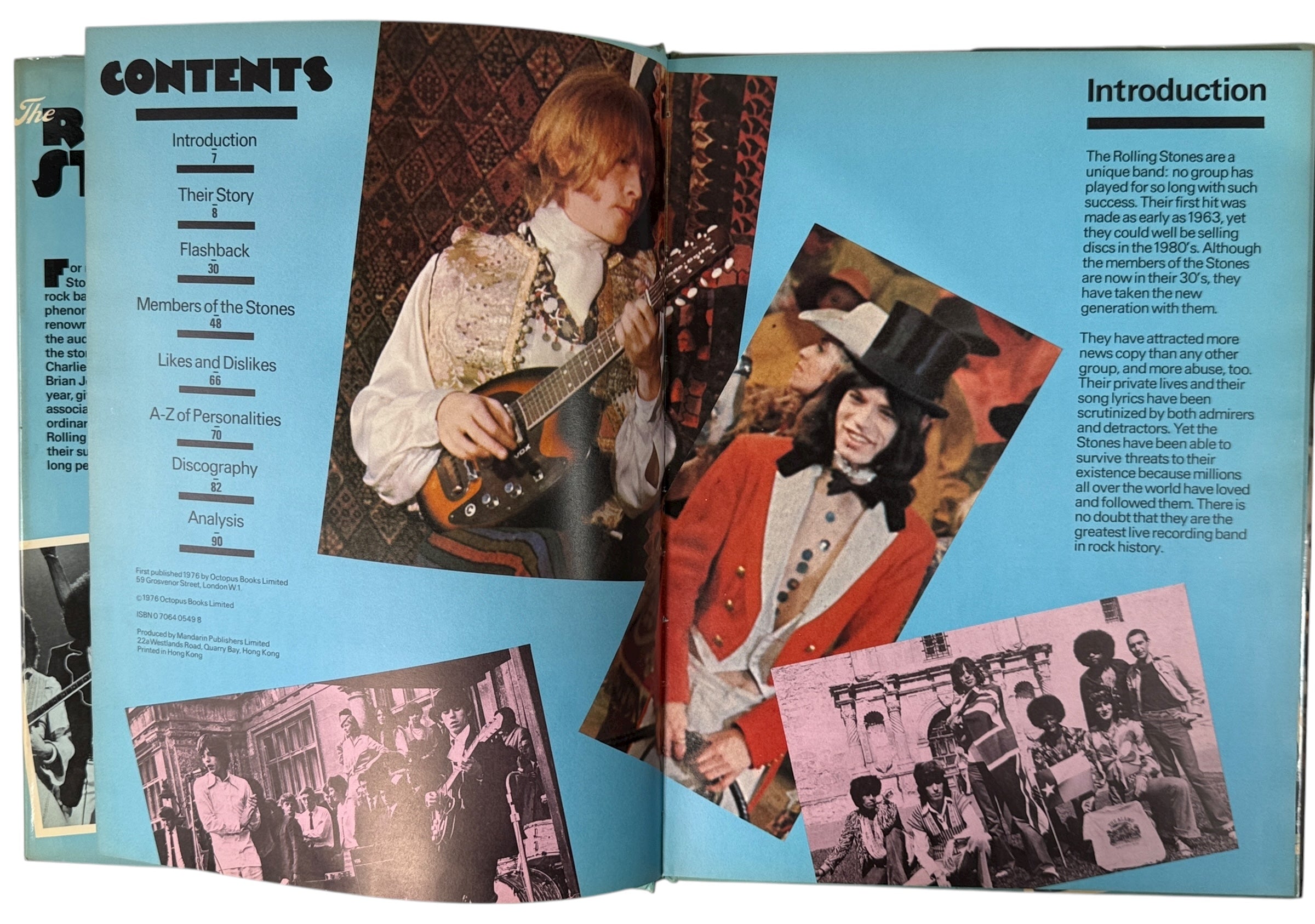 Vintage 1976 Rolling Stones photo book by Tony Jasper. 100+ color &amp; b/w images of Mick Jagger &amp; band. UK Octopus edition in great shape.