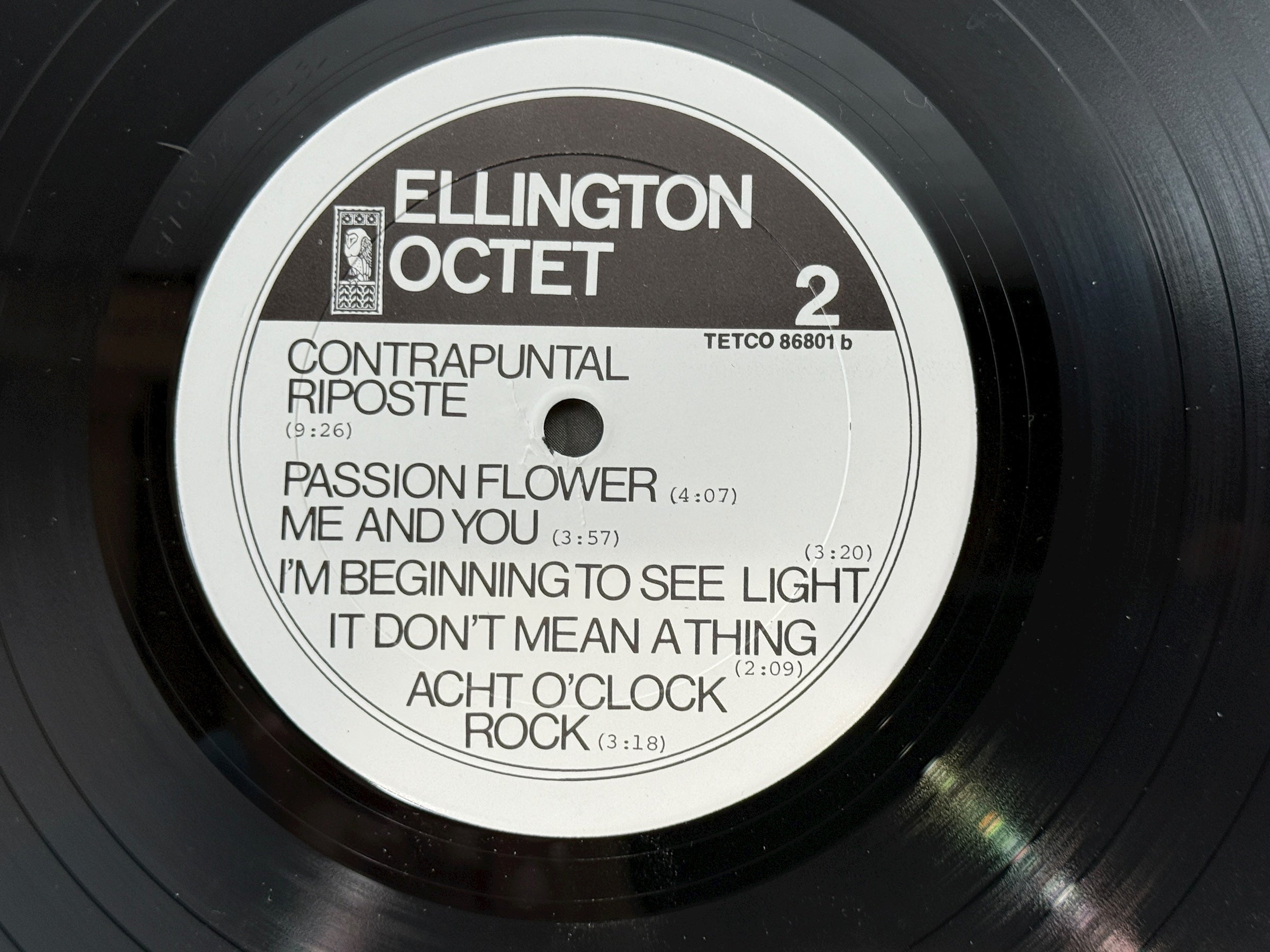 Vintage Duke Ellington Octet LP Famed Fieldcup Concert Vol 1. Canadian Tetco 86801 jazz collectible featuring Hodges, Carney, Gonsalves. Rare live session.