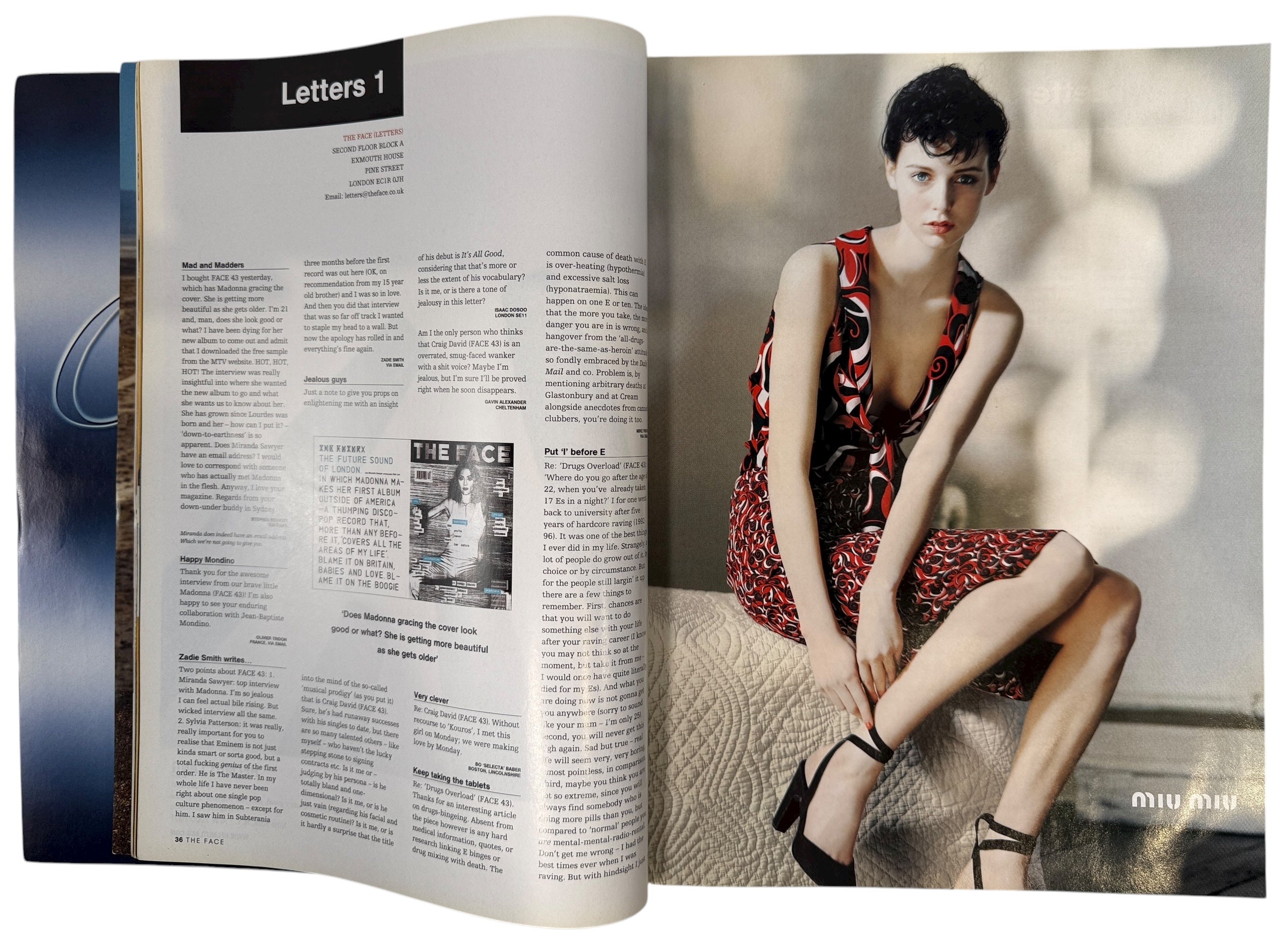 The Face September 2000 Spunk Fashion Special. Collector’s Edition UK print. Bold Y2K fashion issue. One page missing. Essential for style and magazine collectors.