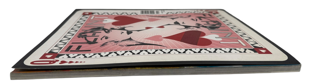 Flaunt Magazine February 2002 James King Men’s Issue. Bold Queen of Hearts cover, VG condition, culture and fashion features. Collectible early 2000s Flaunt.