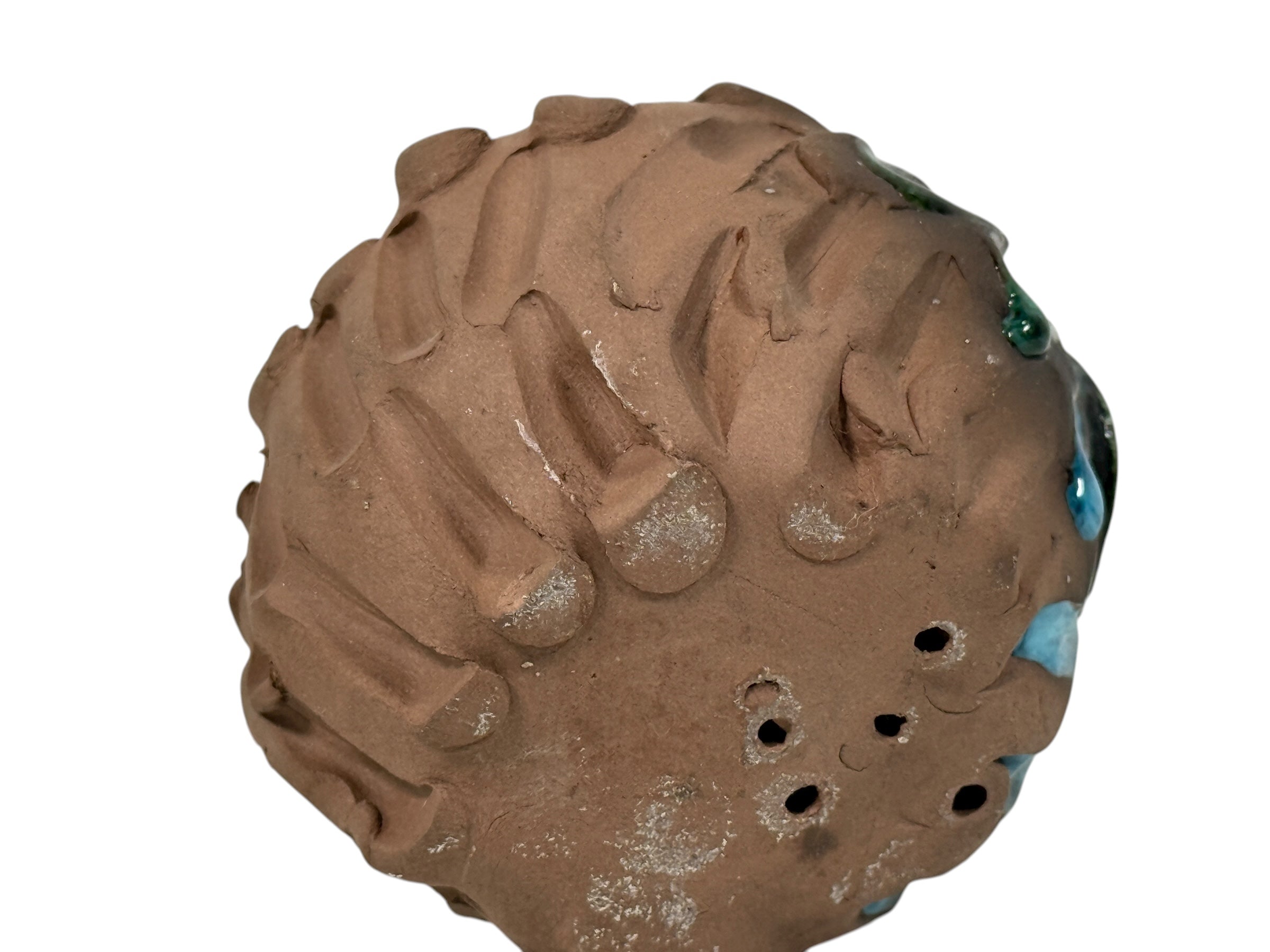 Hibou en céramique artisanale – Sculpture en terre cuite et émaillée