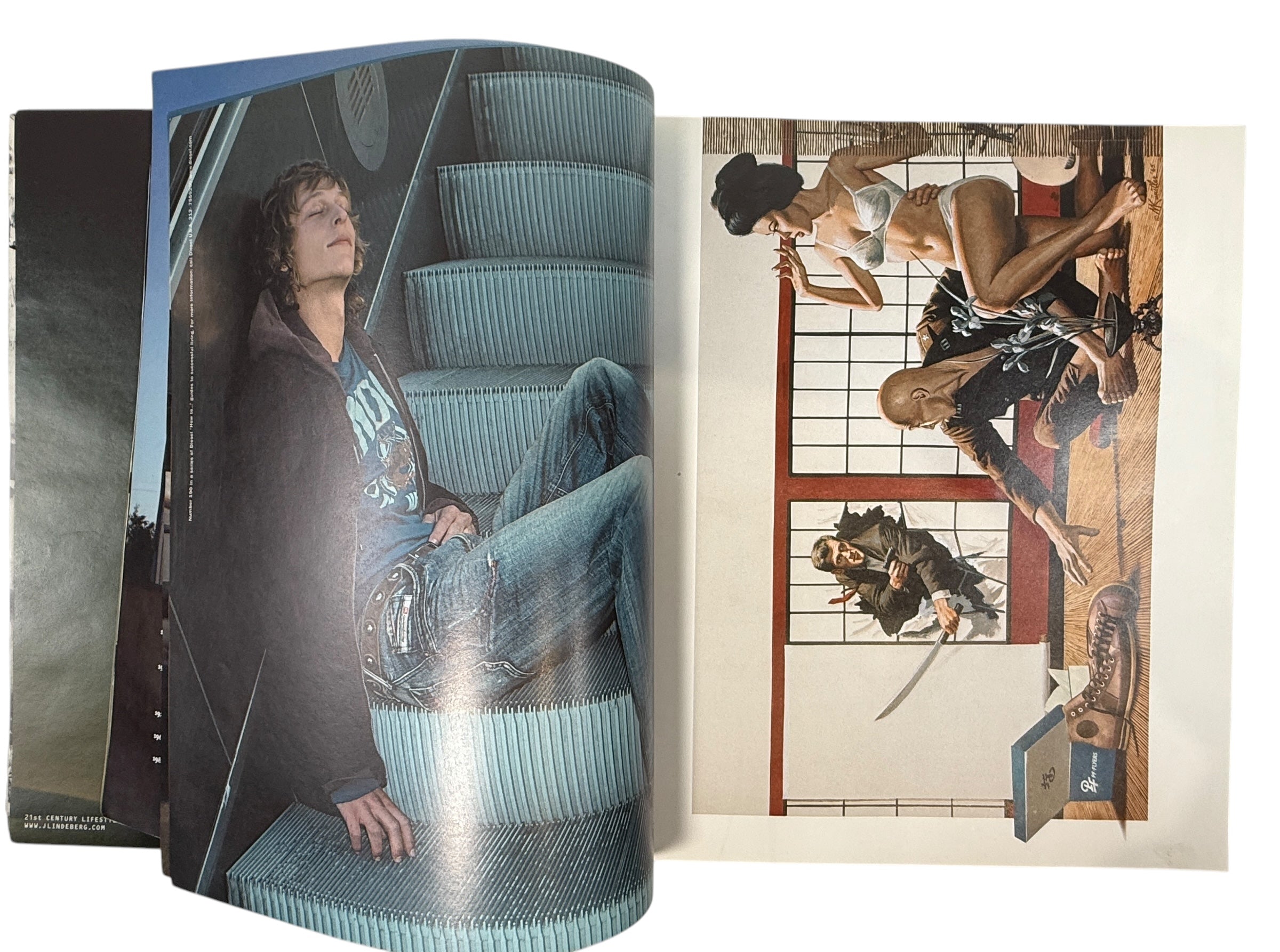 Flaunt Magazine Issue 56 with Josh Hartnett feature. Illustrated cover, early 2000s fashion and art photography. Collectible issue in VG+ condition.