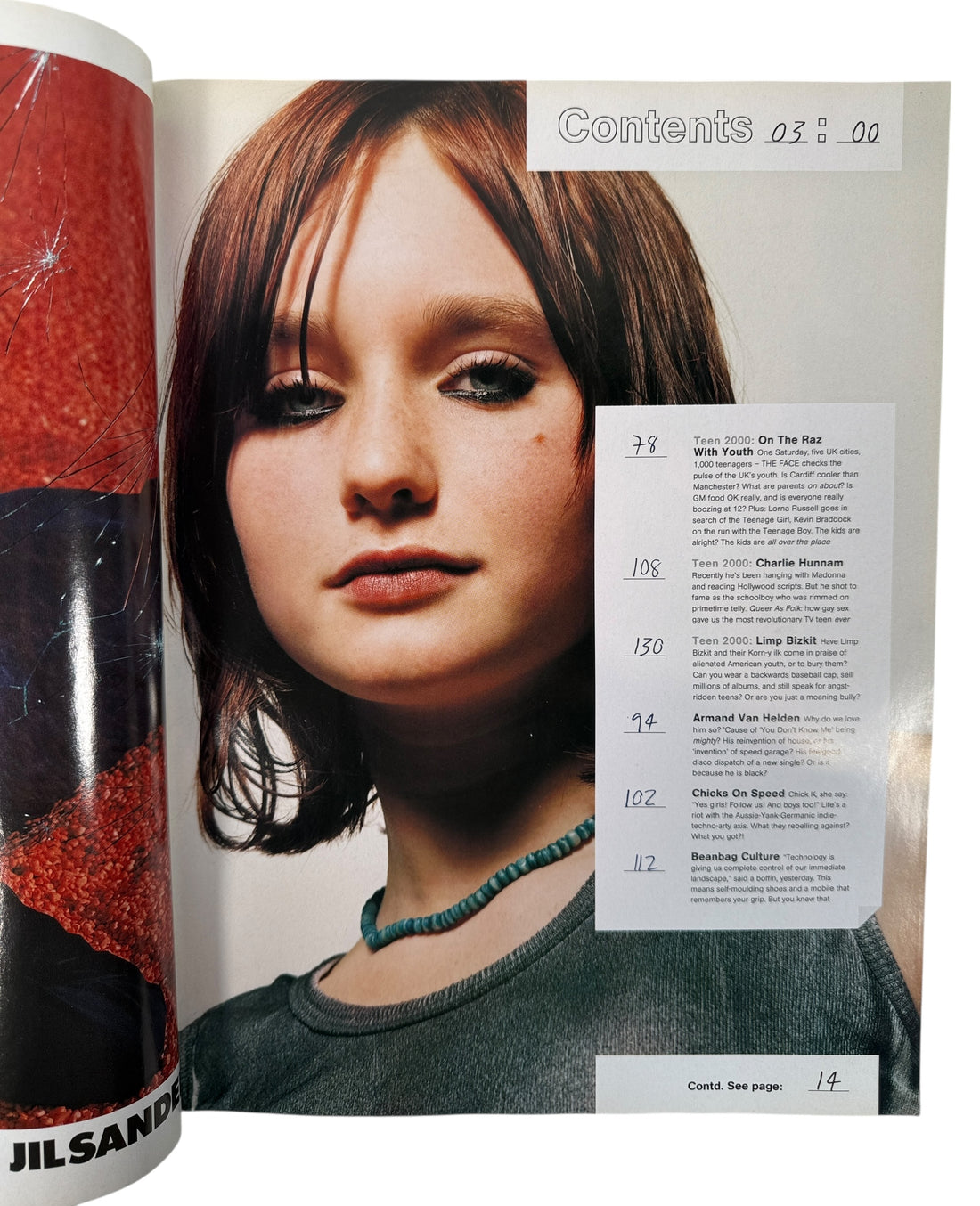 The Face March 2000 issue exploring Teen 2000 and Teenage Britain. Original UK Y2K magazine with intentional handwritten graphic design and complete interior.