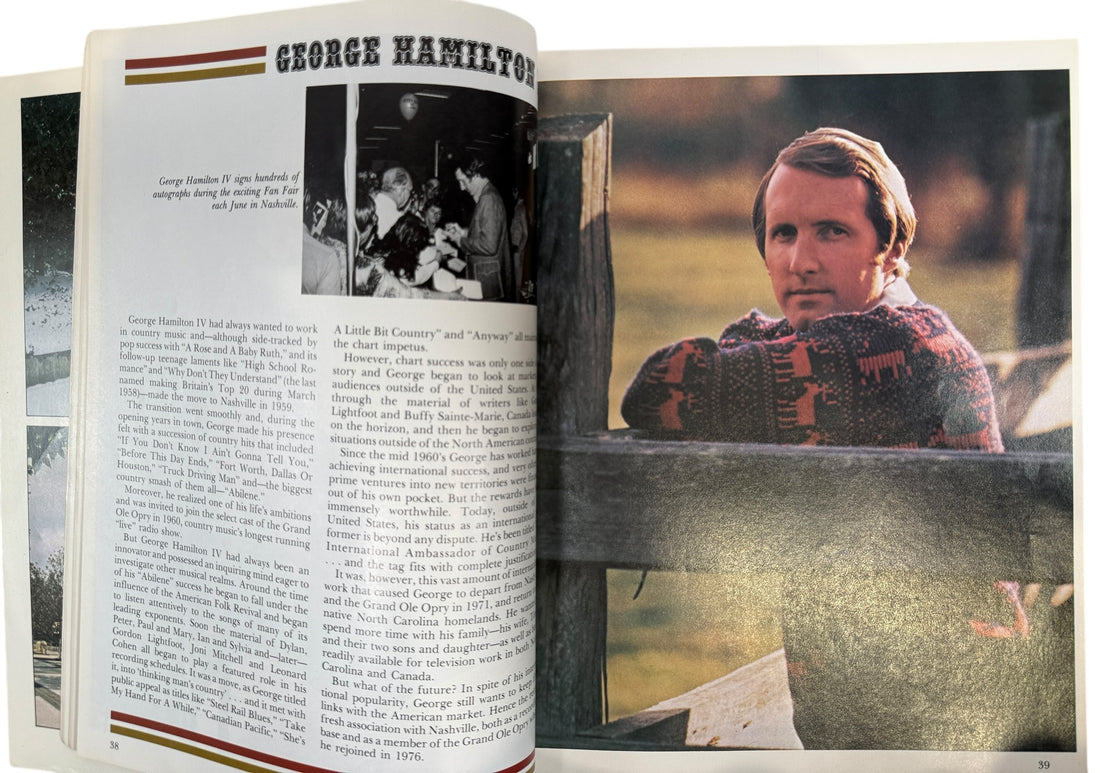 Official 1979 Grand Ole Opry WSM picture history book with archival photos and artist profiles. Vintage country music Americana collectible.