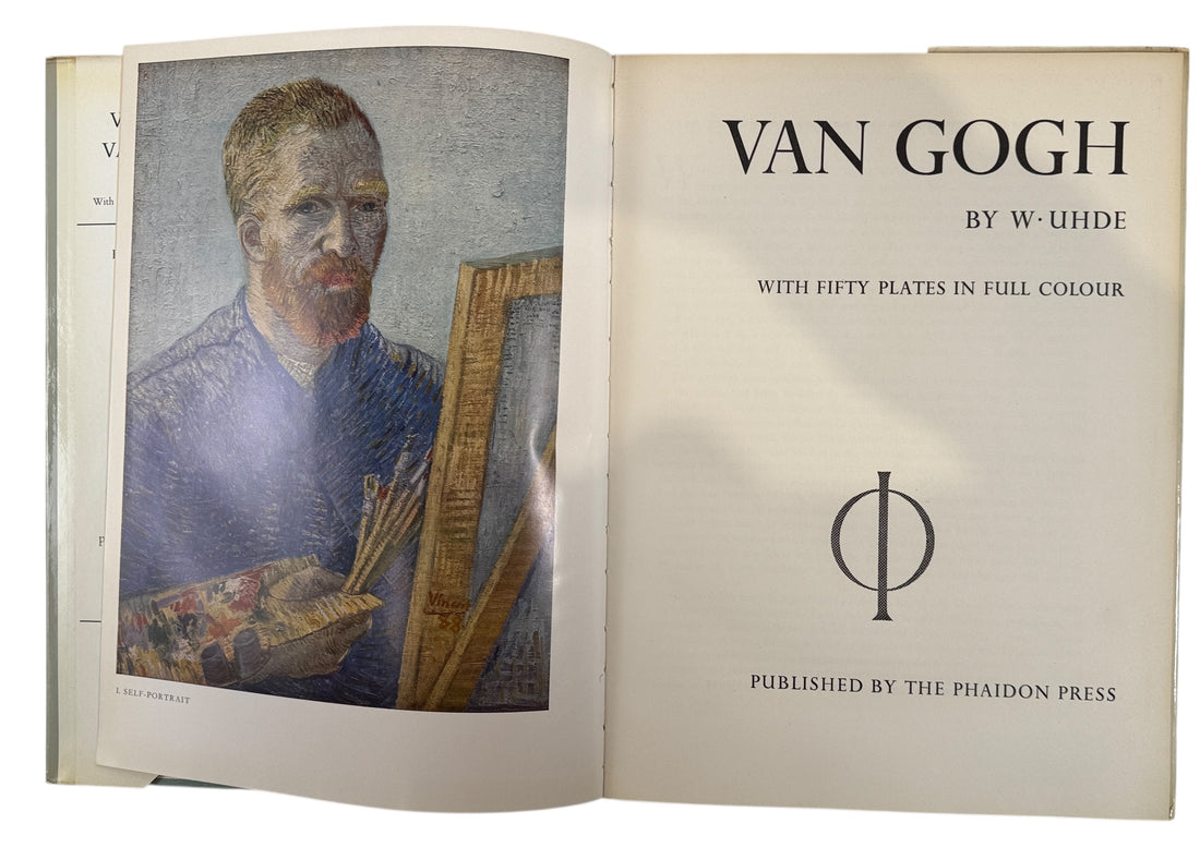 Mid-century Phaidon Van Gogh art book with 50 colour plates. Original dust jacket present with wear. Classic collector reference. Ships from Canada.