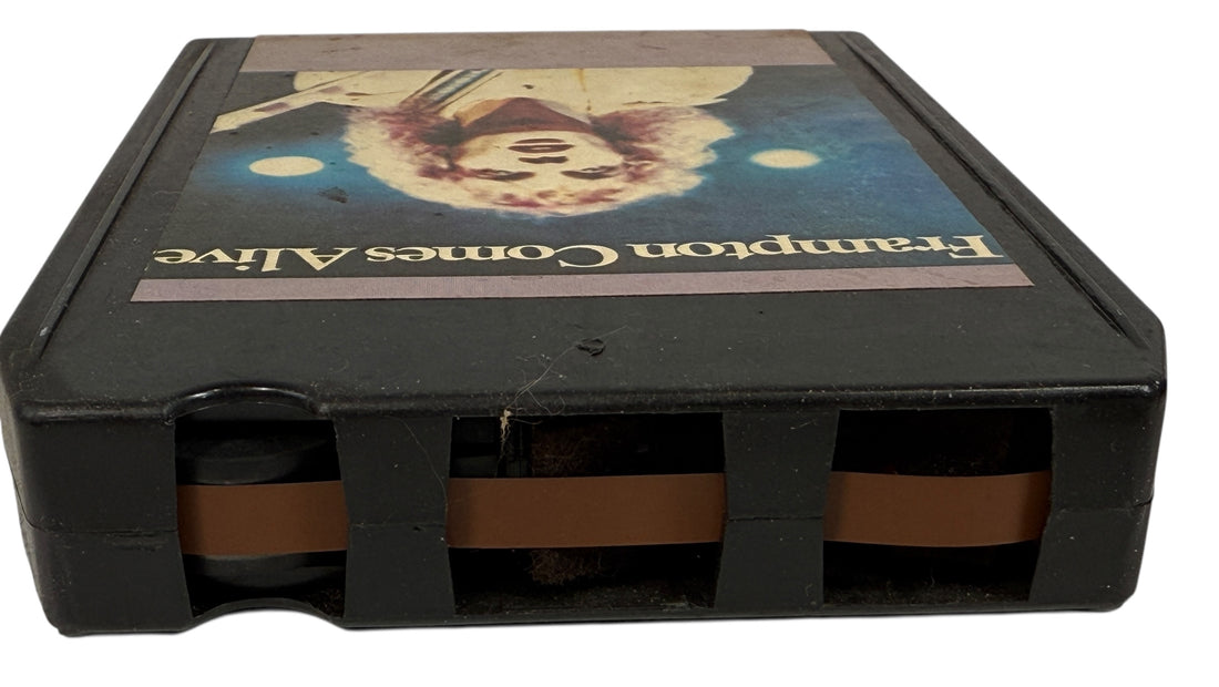 Vintage 1976 Peter Frampton Frampton Comes Alive 8-track tape A&M Records Canadian pressing with sleeve. Collectible classic rock format for enthusiasts.